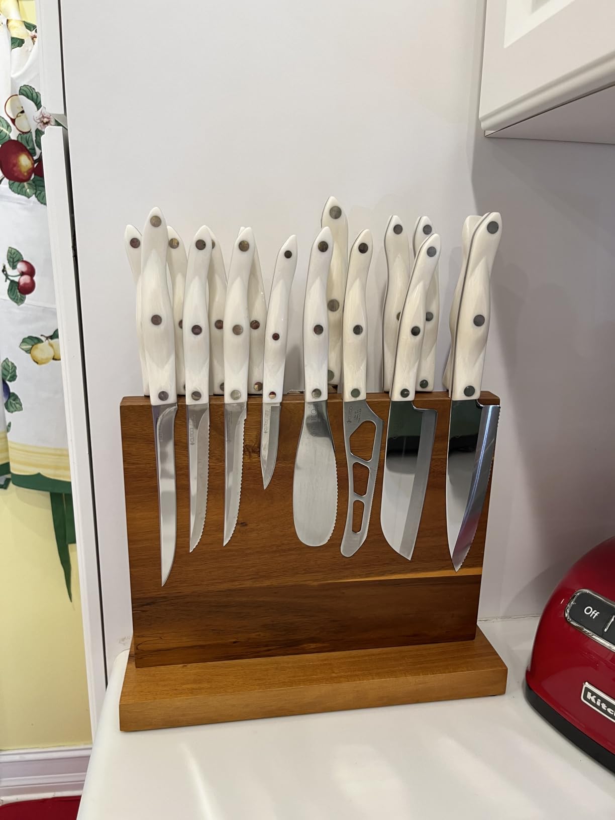 Home Kitchen Magnetic Knife Block Holder Rack Magnetic Stands with Strong Enhanced Magnets Multifunctional Storage Knife Holder - Customer Photo 2