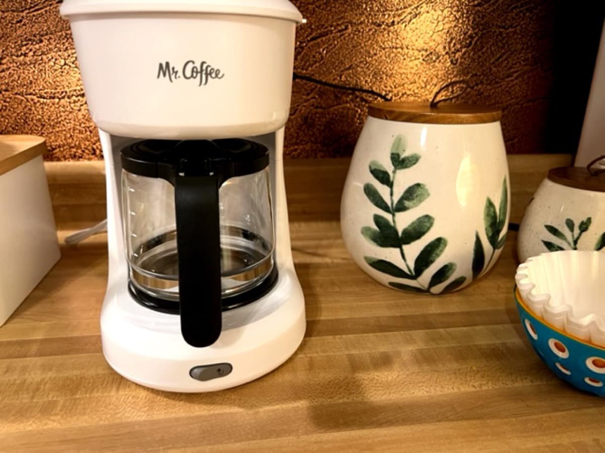 Mr. Coffee Programmable Coffee Maker 5 Cups with Auto Pause Glass Carafe Compact Design Black - Customer Photo 2