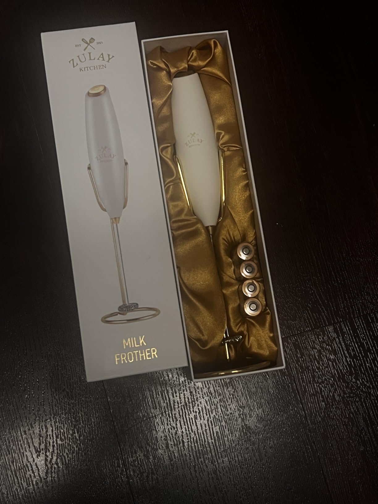 Zulay Kitchen Milk Frother Handheld Electric Whisk with AA Duracell Batteries – Durable Drink Mixer for Coffee, Lattes, Cappuccinos & More - Black - Customer Photo 1