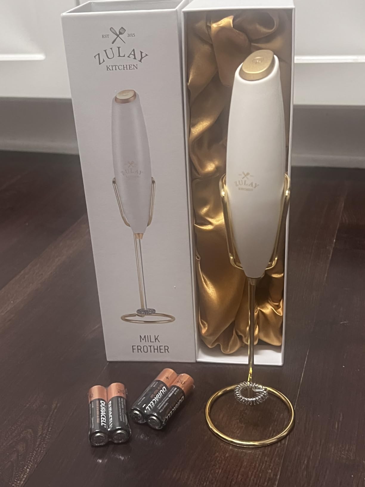 Zulay Kitchen Milk Frother Handheld Electric Whisk with AA Duracell Batteries – Durable Drink Mixer for Coffee, Lattes, Cappuccinos & More - Black - Customer Photo 2