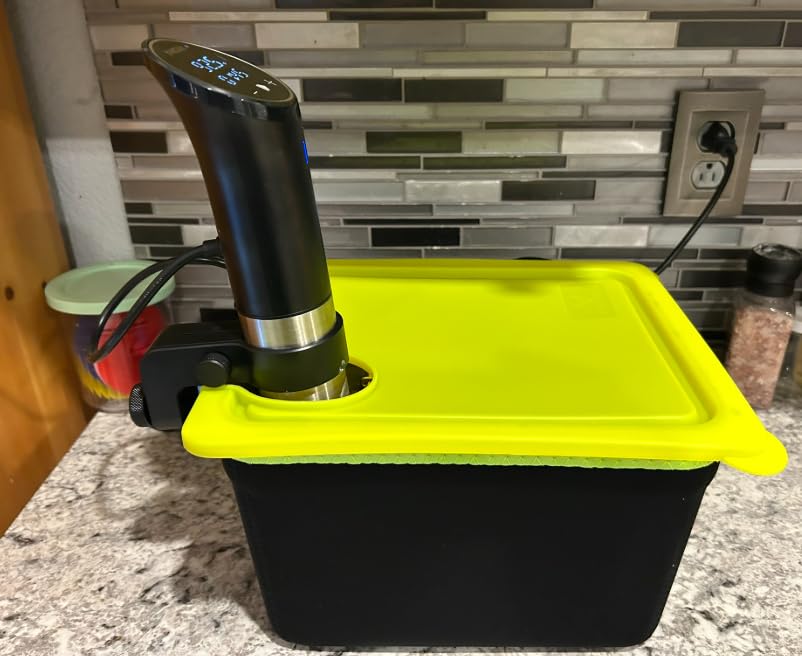 EVERIE Sous Vide Container 12 Quarts with Universal Silicone Lid and Sous Vide Rack Compatible with Anova All Models, Anova Nano, Chefsteps Joule, Instant Pot, Wancle Sous Vide Cookers - Customer Photo 2