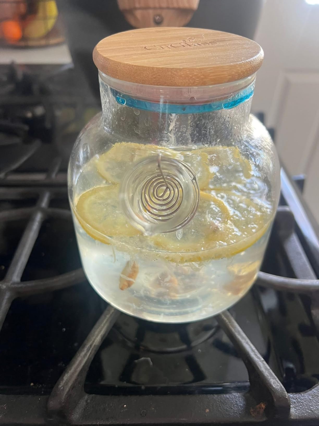 CnGlass Glass Teapot Stovetop Safe,30.4oz Clear Tea pot with Removable Filter Spout,Loose Leaf and Blooming Tea Maker Customer Review CnGlass Glass Teapot Stovetop Safe,30.4oz Clear Tea pot with Removable Filter Spout,Loose Leaf and Blooming Tea Maker - Customer Photo 1