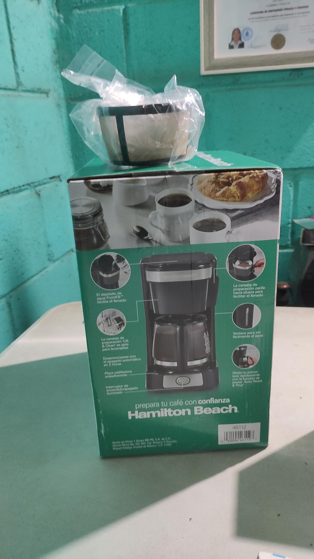 Hamilton Beach 5 Cup Drip Coffee Maker with Easy FrontFill Basket, Compact Design, Programmable Clock, Glass Carafe, Auto Pause and Pour, Black & Stainless Steel (46111) Customer Review Hamilton Beach 5 Cup Drip Coffee Maker with Easy FrontFill Basket, Compact Design, Programmable Clock, Glass Carafe, Auto Pause and Pour, Black & Stainless Steel (46111) - Customer Photo 2