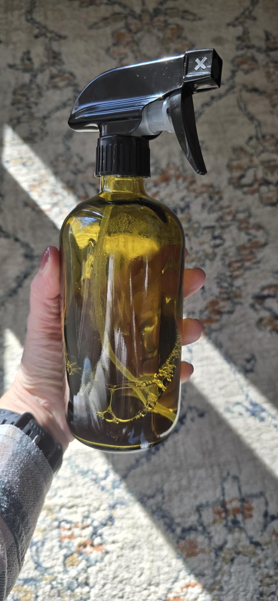 Glass Spray Bottle, Amber Glass Spray Bottle Set & Accessories Refillable for Plants Window Cleaners Aromatherapy Facial Hydration Watering Flowers Hair Care (2 Pack/16 oz) (Amber) Customer Review Glass Spray Bottle, Amber Glass Spray Bottle Set & Accessories Refillable for Plants Window Cleaners Aromatherapy Facial Hydration Watering Flowers Hair Care (2 Pack/16 oz) (Amber) - Customer Photo 1