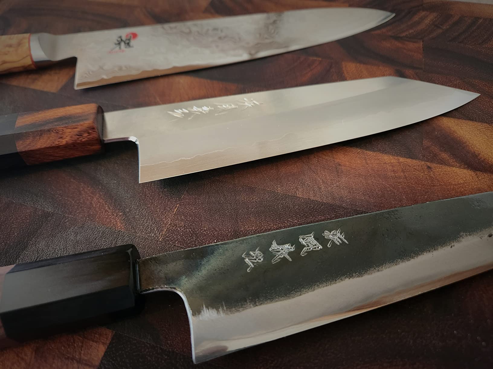 Yoshihiro Aogami Super Blue High Carbon Kurouchi Petty Kiritsuke Utility Knife (6'' (150mm) & No Saya) Customer Review Yoshihiro Aogami Super Blue High Carbon Kurouchi Petty Kiritsuke Utility Knife (6'' (150mm) & No Saya) - Customer Photo 2