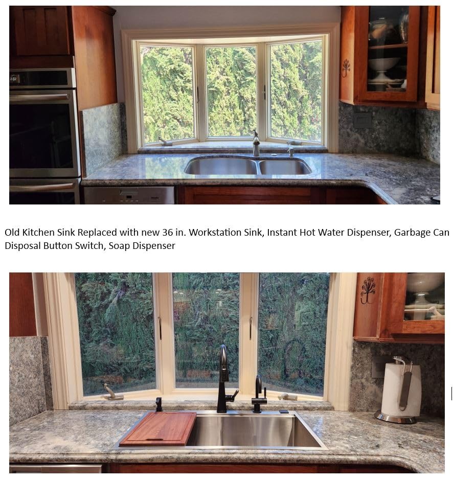 Delta Lenta Brushed Nickel Kitchen Faucet with Pull Down Sprayer, Modern Single Hole Kitchen Sink Faucet, Single Handle, SpotShield Stainless 19802Z-SP-DST - Customer Photo 2