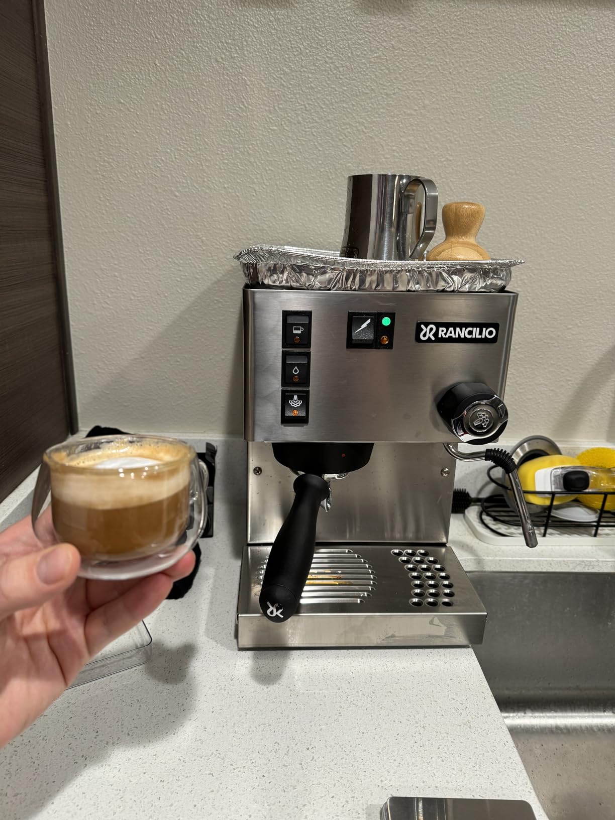 Rancilio Silvia Espresso Machine, Stainless Steel - Customer Photo 2
