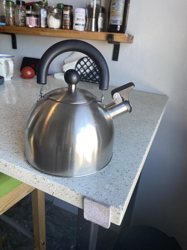 Primula Stewart Whistling Stovetop Tea Kettle Food Grade Stainless Steel, Hot Water Fast to Boil, Cool Touch Folding, 1.5-Quart, Brushed with Black Handle Customer Review Best Whistling Tea Kettles
