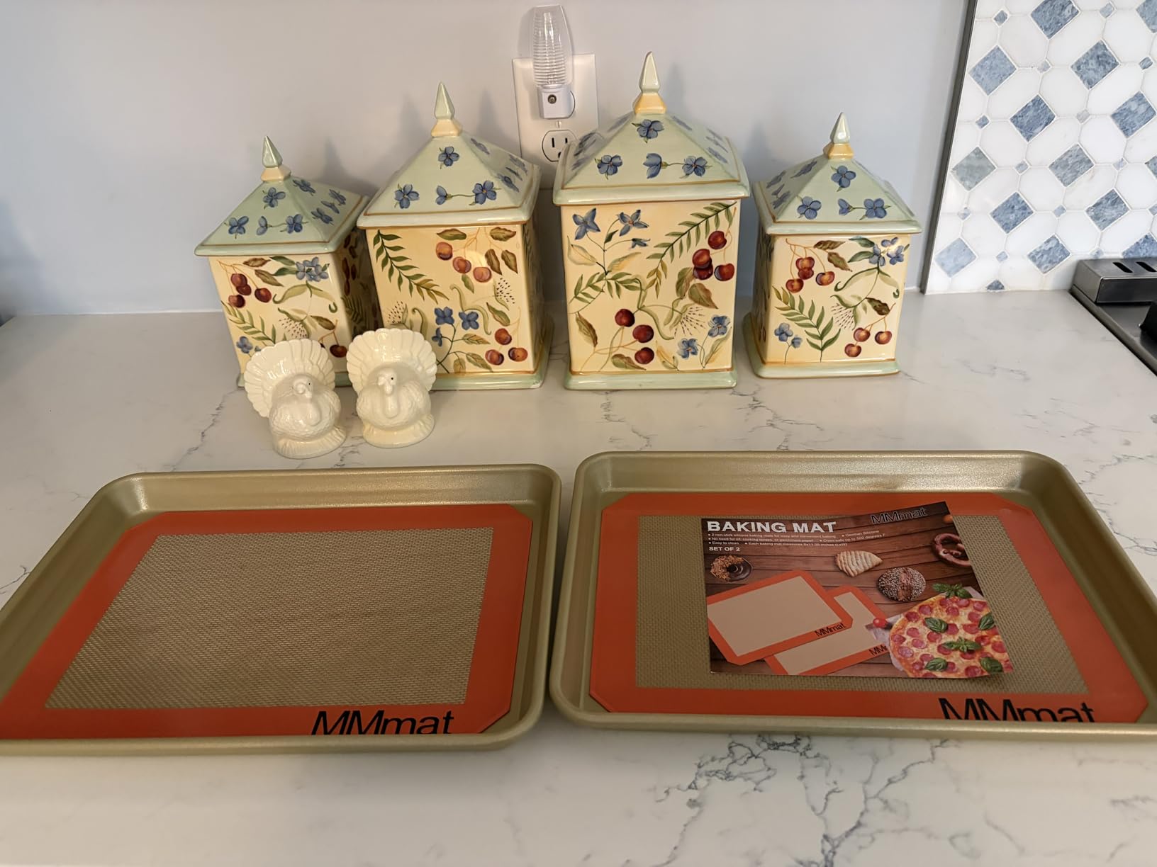 Silicone Baking Mat - Best German Silicone - Non Slip Silicone Baking Sheet, Non Stick Reusable Silicone Mats for Baking, Oven Liner, Counter Mat - Half Sheet Baking Mat, Set of 2 - Customer Photo 1