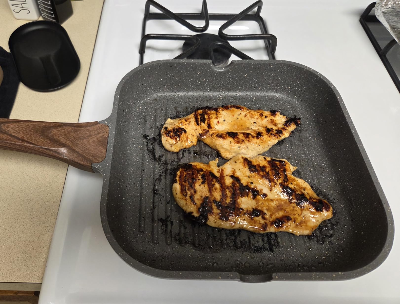 SENSARTE Nonstick Griddle Grill Pan, Pro-Grid Reversible Grill & Griddle Pan, Two Burner Cast Aluminum, Portable for Indoor Stovetop or Outdoor Camping BBQ, 19.5