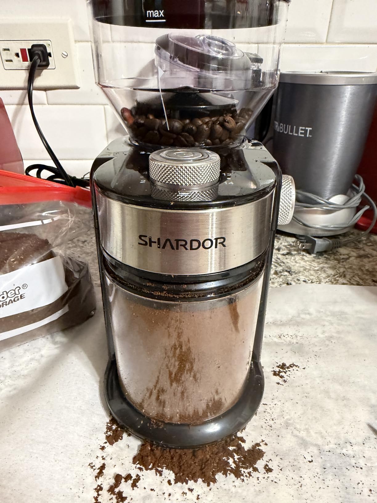 SHARDOR Electric Burr Coffee Grinder 2.0, Adjustable Burr Mill with 16 Precise Grind Setting for 2-14 Cup, Black customer photo 2