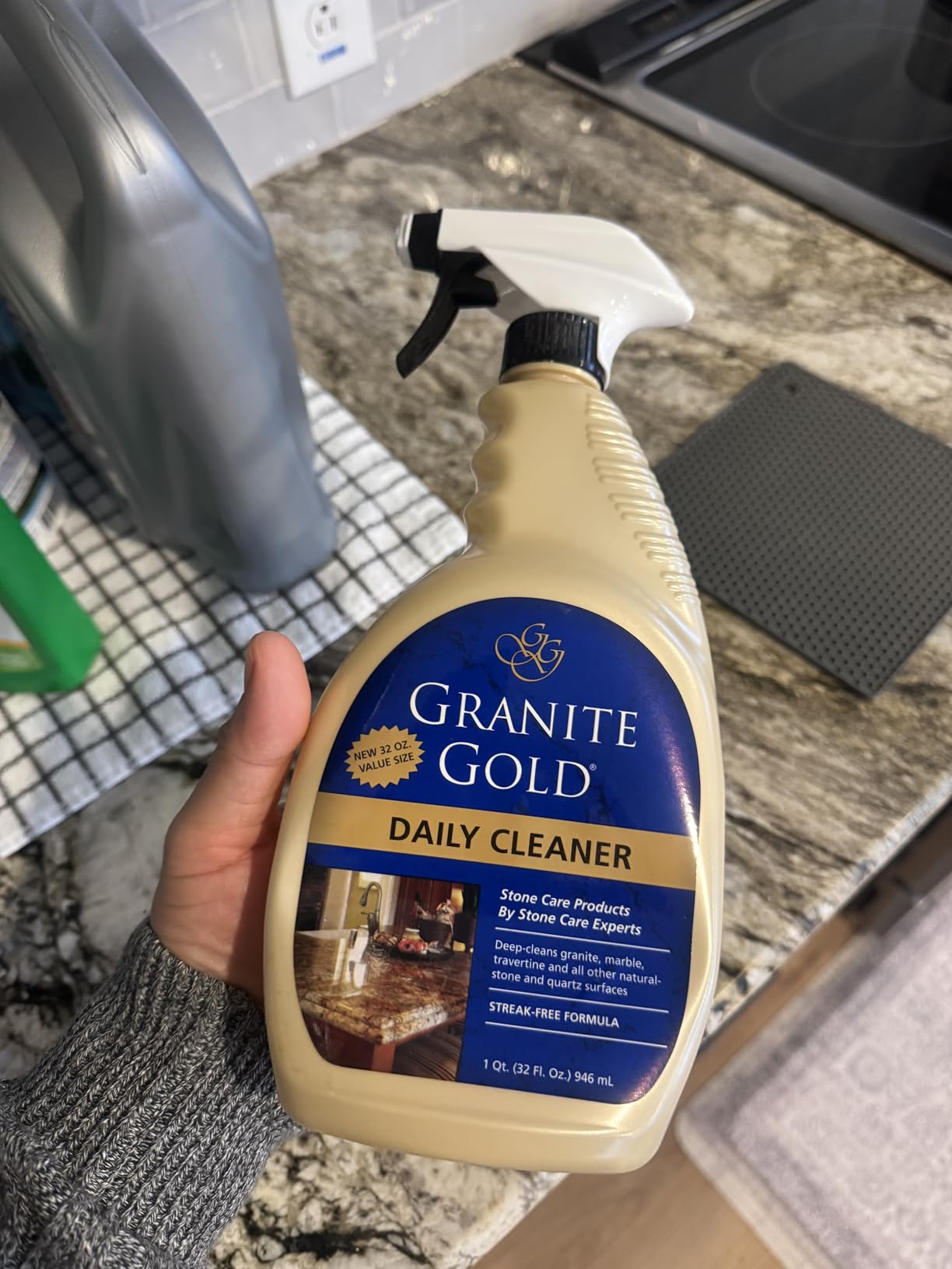 Granite Gold Daily Cleaner for Granite, Marble & Other Natural Stone & Quartz Surfaces, 32 Ounces Customer Review Granite Gold Daily Cleaner for Granite, Marble & Other Natural Stone & Quartz Surfaces, 32 Ounces - Customer Photo 1