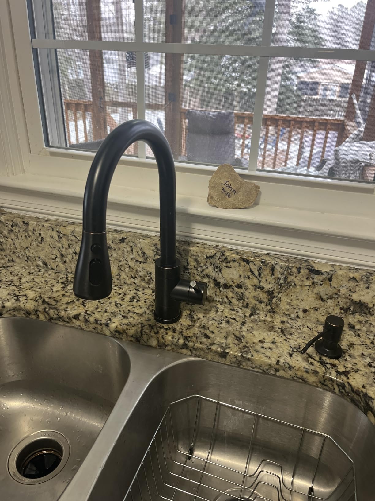 FORIOUS Gold Kitchen Faucet with Pull Down Sprayer, High Arc Single Handle Classic Stainless Steel Sink Faucet 1 or 3 Hole, Suitable for Farmhouse Camper Laundry Rv Bar - Customer Photo 2