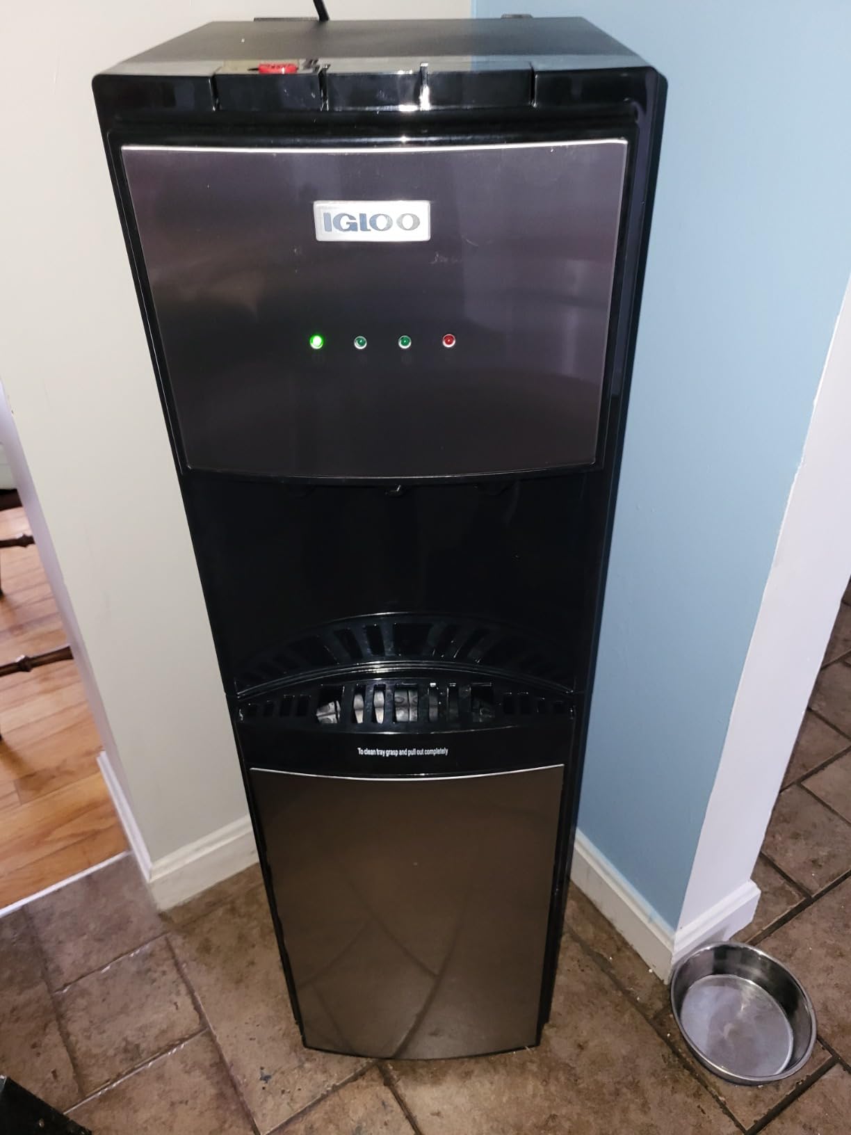 Igloo Bottom Loading Water Cooler – Hot, Cold, & Room Temperature Dispenser – Stainless Steel, Holds 3 & 5 Gallon Jugs, Child Safety Lock – for Homes, Kitchens, Offices, Dorms - Customer Photo 2