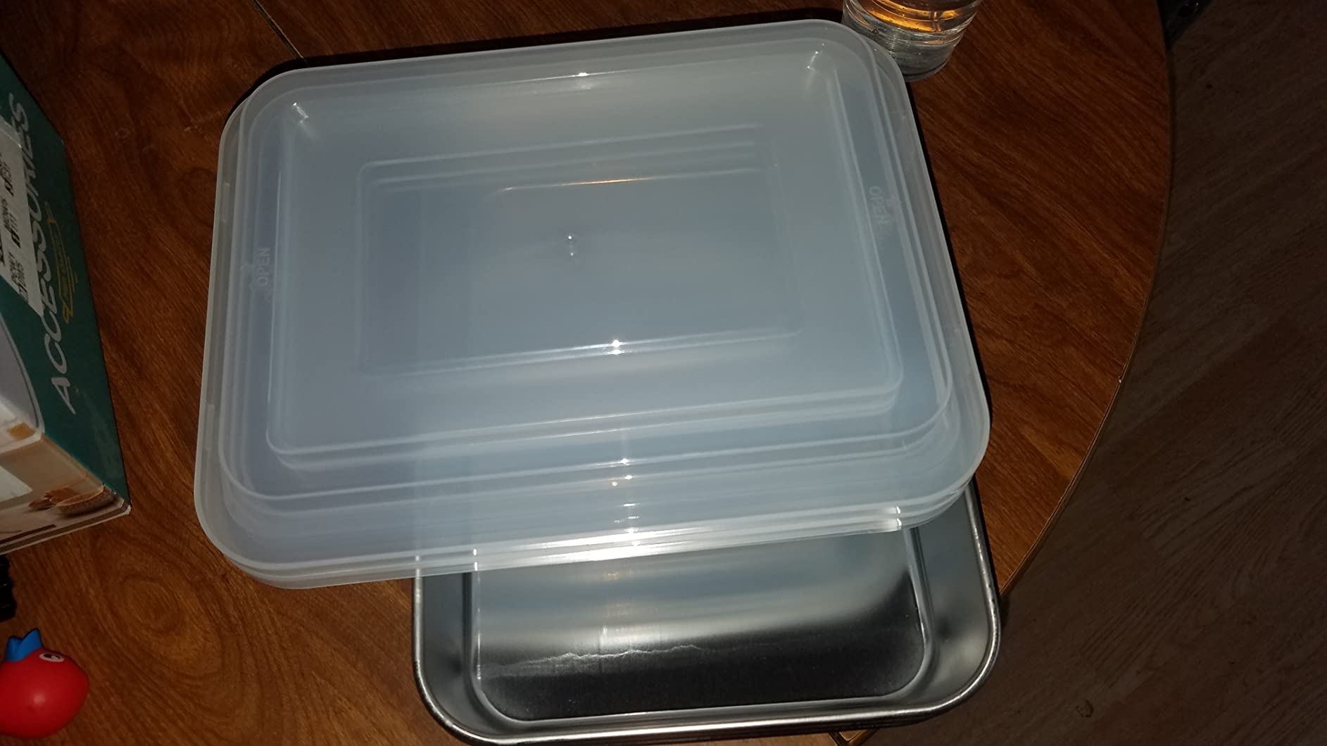 TeamFar Lasagna Pan with Lid, 12.3'' x 9.75'' x 2'', Stainless Steel Rectangular Baking Cake Pan, Heavy Duty & Non-Toxic, Deep & Visible, Brushed Finish & Dishwasher Safe- (1 Pan+1 Lid) Customer Review TeamFar Lasagna Pan with Lid, 12.3'' x 9.75'' x 2'', Stainless Steel Rectangular Baking Cake Pan, Heavy Duty & Non-Toxic, Deep & Visible, Brushed Finish & Dishwasher Safe- (1 Pan+1 Lid) - Customer Photo 1