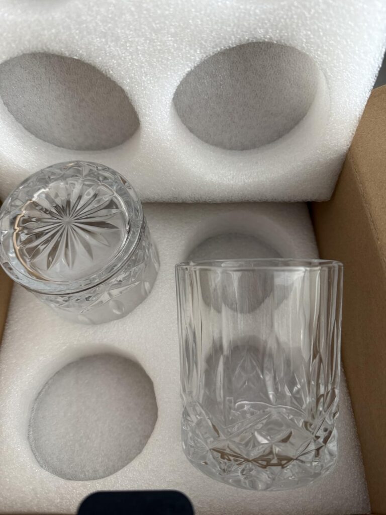 GLASKEY Whiskey Glasses Set of 4,Rock Glasses,11 oz Lead-Free Crystal Bourbon Glass,Old Fashioned Glass for Bourbon,Cognac,Irish Whisky,Personalised Whisky Glass Gift Set for Men,Dad,Brother Customer Review Best Crystal Old Fashioned Glasses