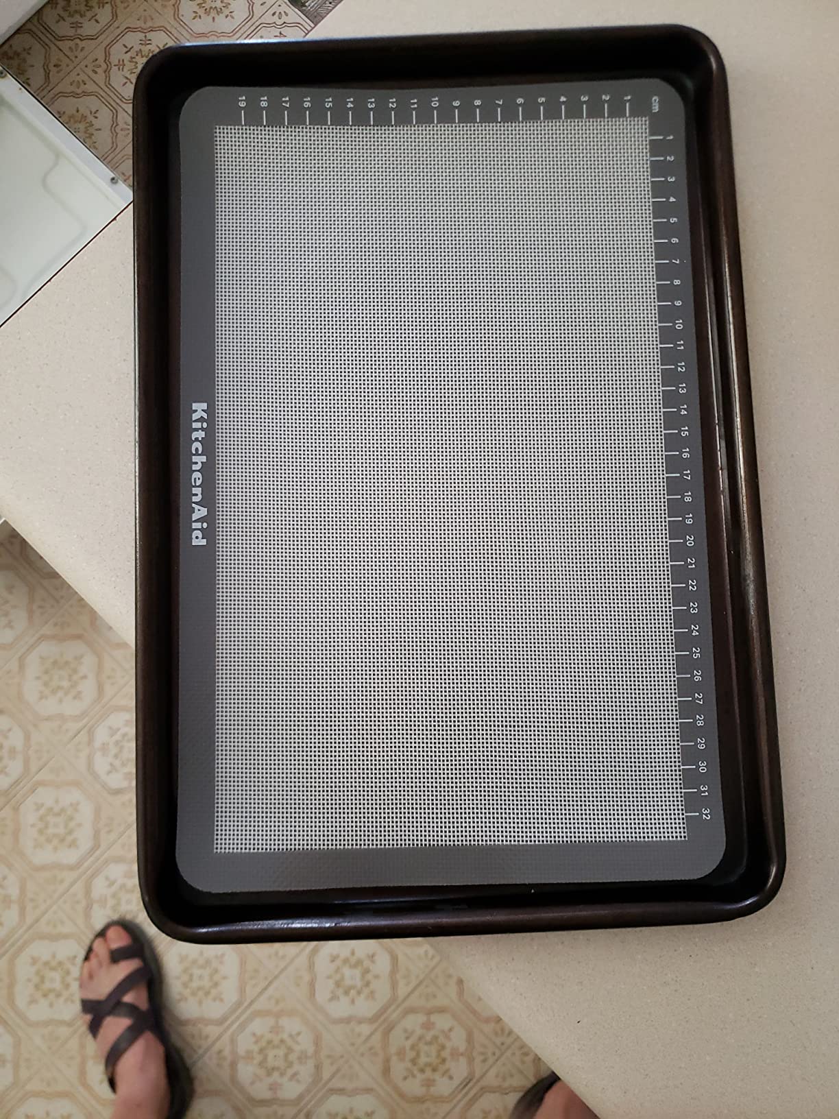 KitchenAid Silicone Large Baking Mat, 12x17-Inch, Gray - Customer Photo 1