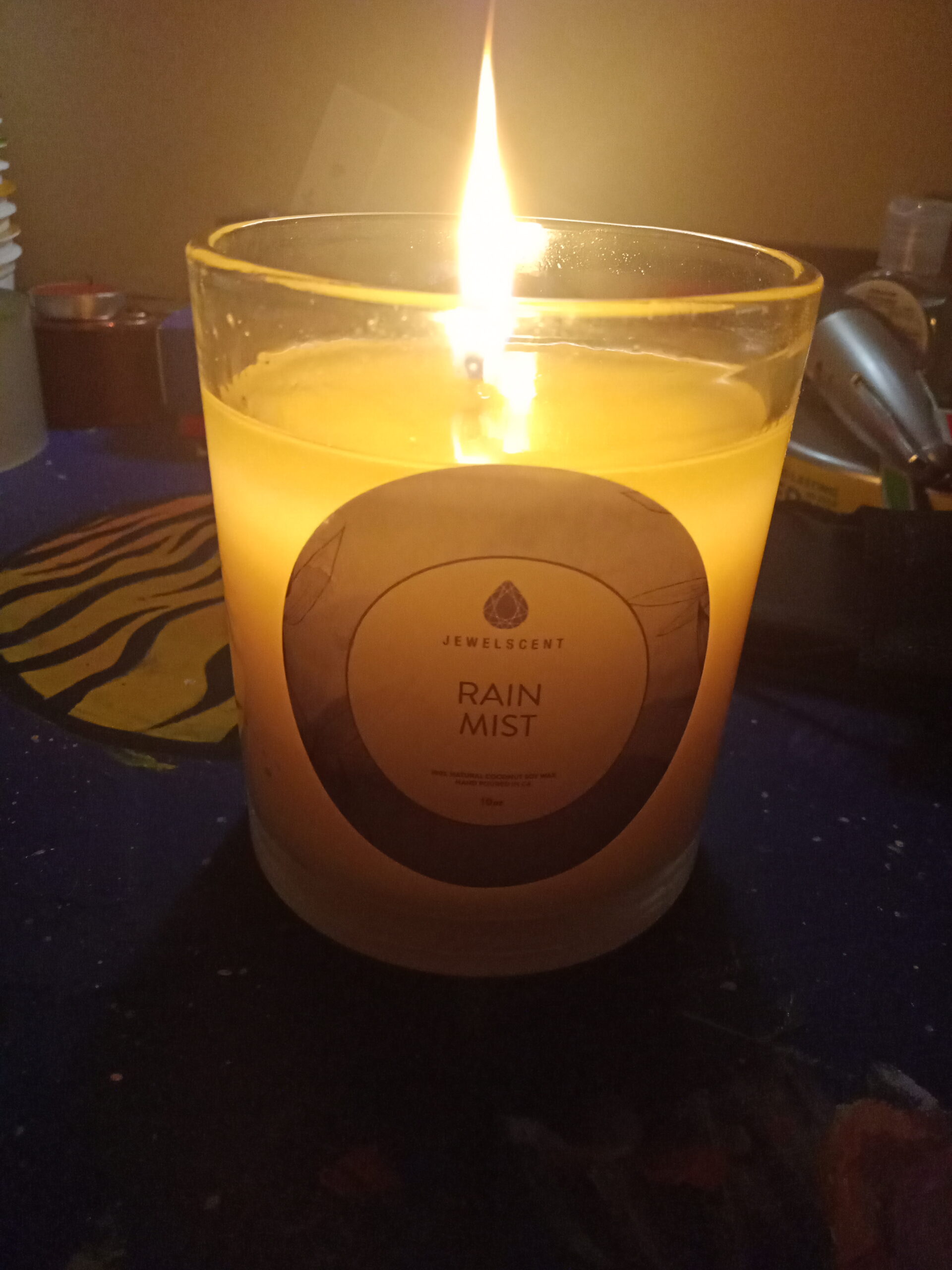 JewelScent Rain Mist Signature 10z Candle and Jewelry with Surprise Earring Inside | Made in USA | Parrafin Free | Natural Soy Blend | ECO Friendly Organic (Earring) - Customer Photo 1