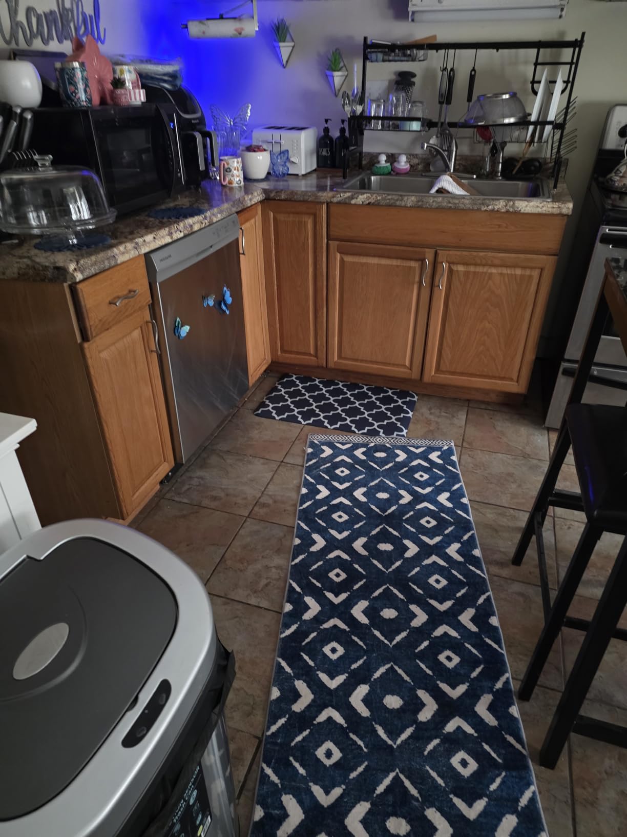 WISELIFE Kitchen Mat and Rugs Cushioned Anti-Fatigue,17.3
