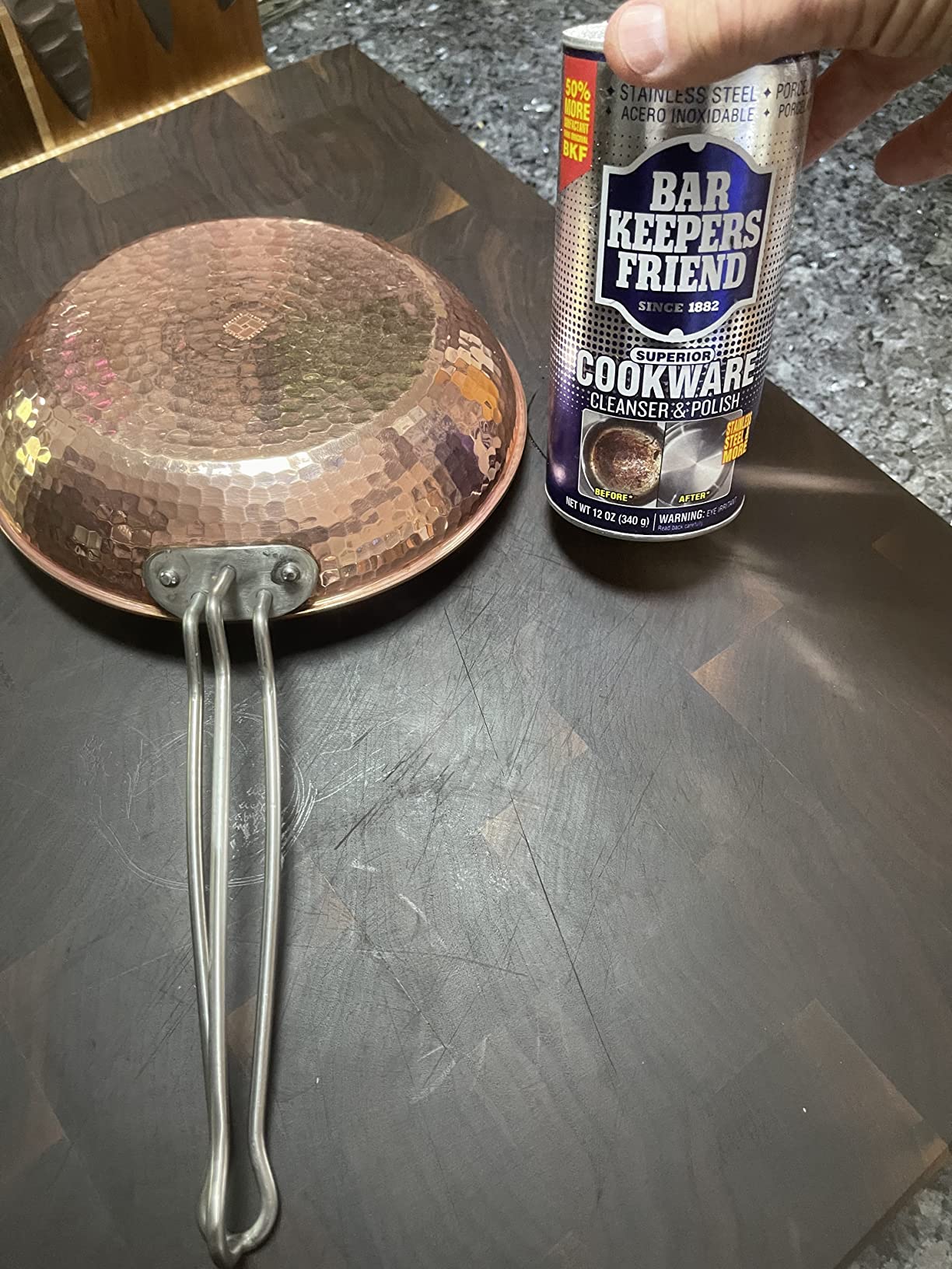 Sertodo Copper Skillet Pan | 8 inch Diameter | Patented Stainless Steel Handle System | Naturally Non-Stick Tin Lining, Pure Copper Body | Professional Kitchen Grade | Elegant, Durable, Functional - Customer Photo 1