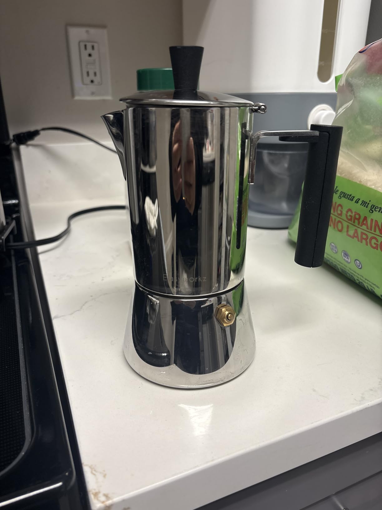 Easyworkz Pedro Stovetop Espresso Maker 6Cup 300ml Stainless Steel Italian Coffee Machine Maker Moka Pot Induction Espresso Pot Customer Review Easyworkz Pedro Stovetop Espresso Maker 6Cup 300ml Stainless Steel Italian Coffee Machine Maker Moka Pot Induction Espresso Pot - Customer Photo 1