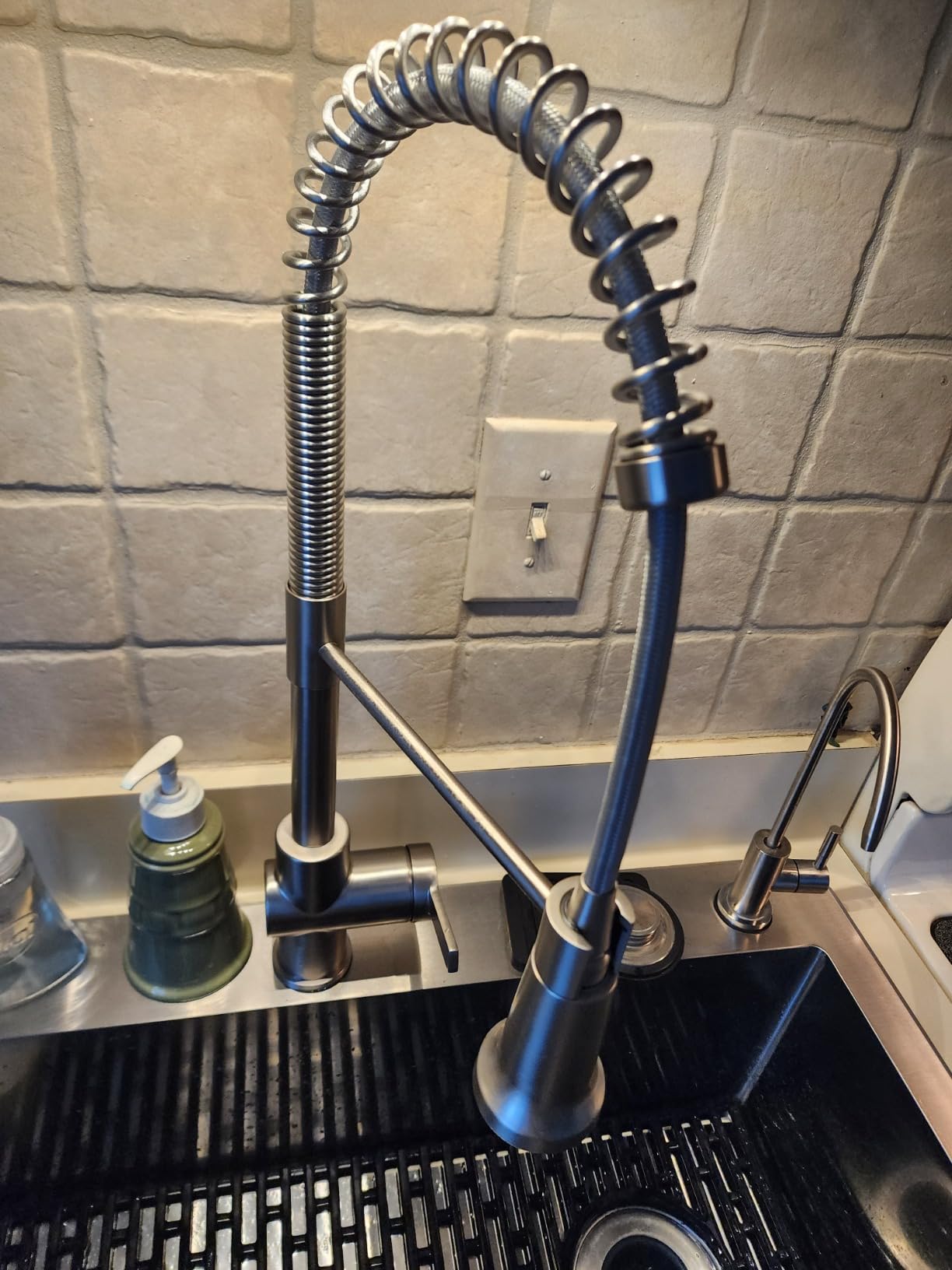KRAUS Britt 2nd Gen Commercial Style Pull-Down Single Handle Kitchen Faucet in Spot Free Stainless Steel, KPF-1691SFS - Customer Photo 2