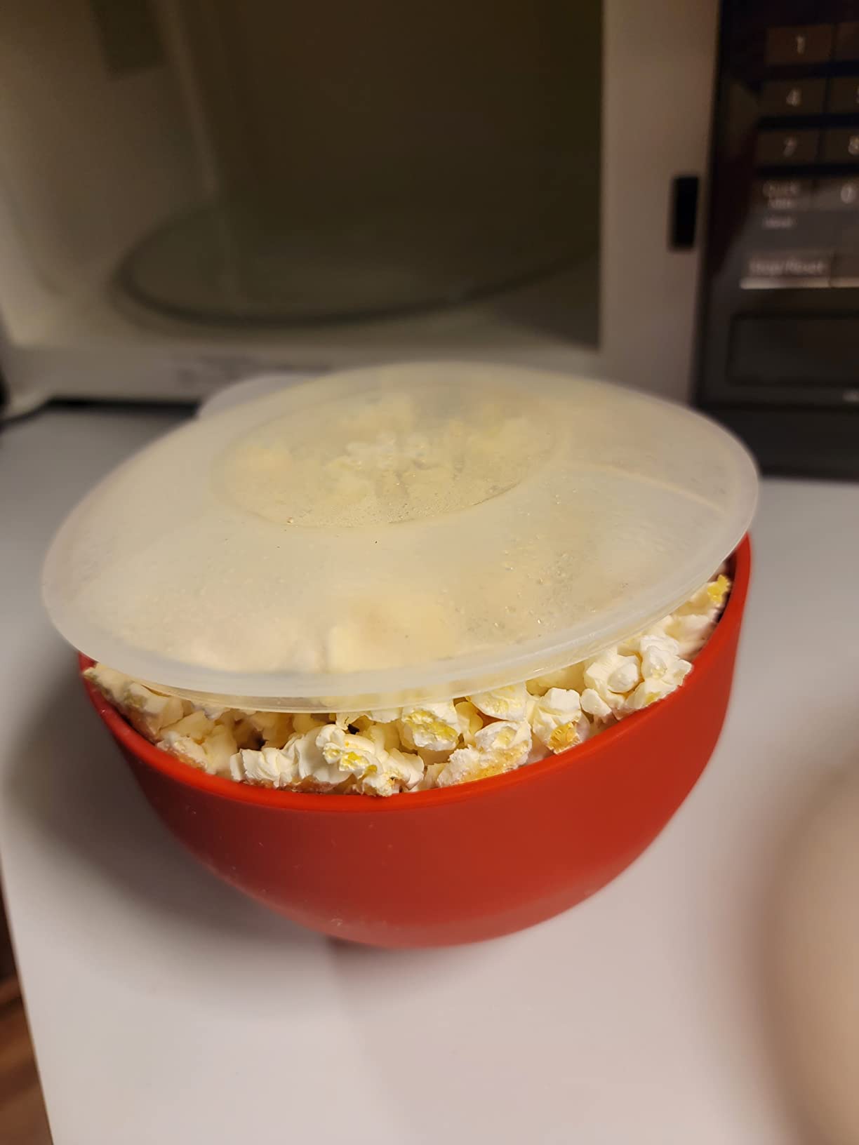 WandP Microwave Silicone Popper Maker | Black | Collapsible Bowl w/Built in Measuring, BPA, Eco-Friendly, Waste Free, 9.3 Cups of Popped Popcorn - Customer Photo 1
