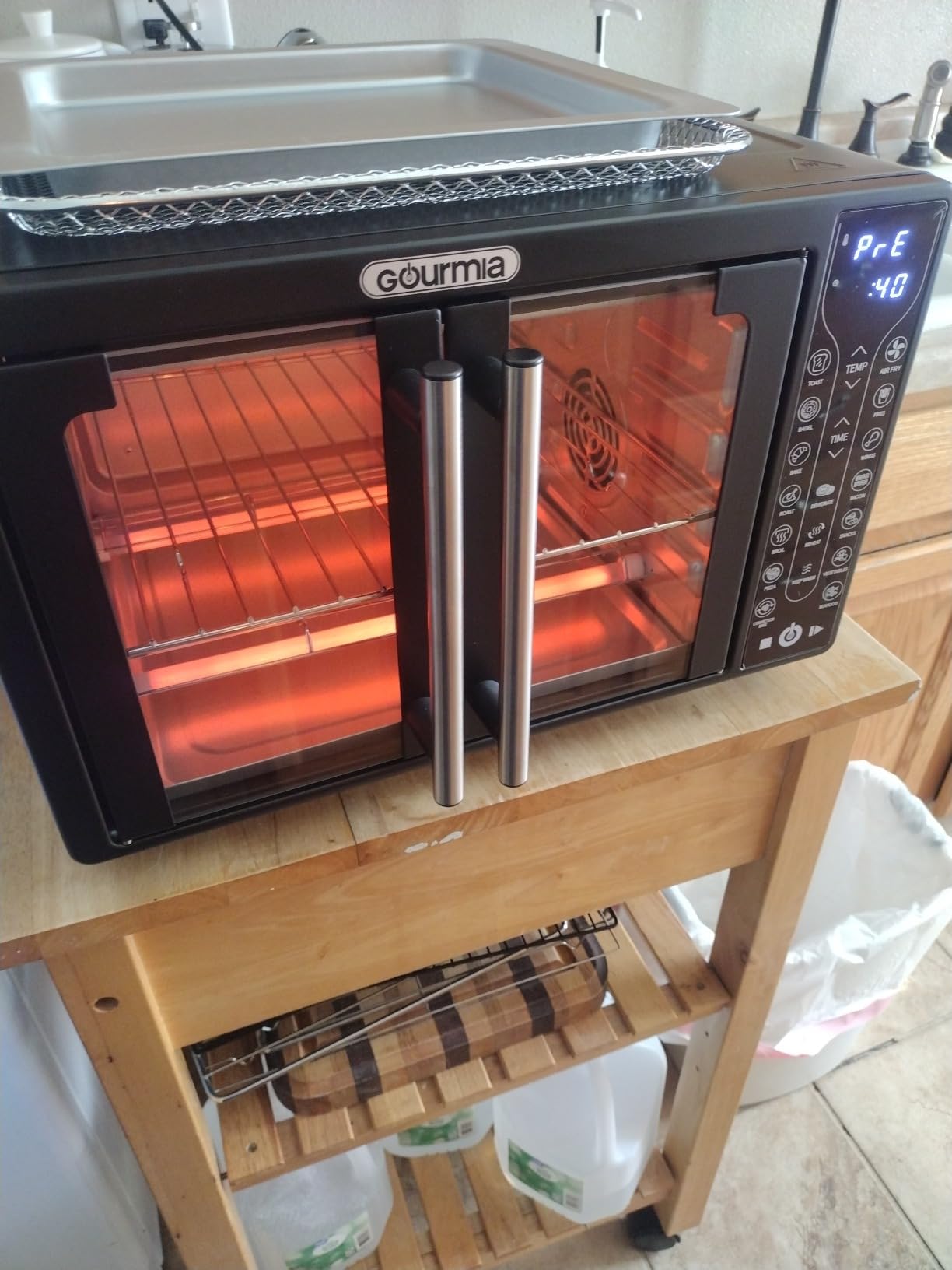 Gourmia French Door Air Fryer – 25 Qt Large Capacity Convection Oven, Fryforce 360°, Digital Display with 17 Cooking Presets, Bake, Toast, Roast, Dehydrate, Fits 12 Gourmia French Door Air Fryer – 25 Qt Large Capacity Convection Oven, Fryforce 360°, Digital Display with 17 Cooking Presets, Bake, Toast, Roast, Dehydrate, Fits 12