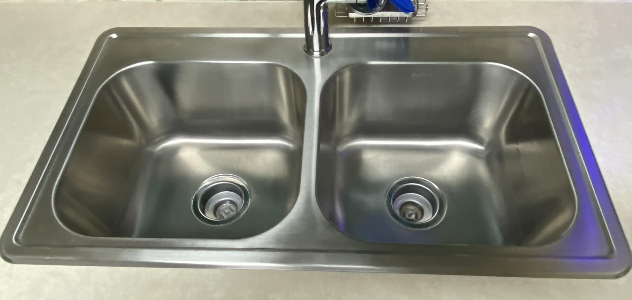ZUHNE 33x19 Kitchen Sink Drop In for Mobile Homes, Stainless Steel Deep Double Bowl Customer Review ZUHNE 33x19 Kitchen Sink Drop In for Mobile Homes, Stainless Steel Deep Double Bowl - Customer Photo 2