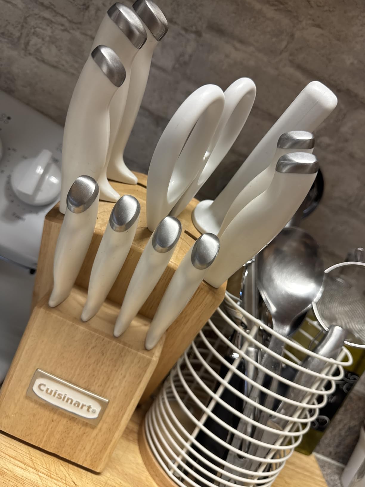 Cuisinart Block Knife Set, 12pc Cutlery Knife Set with Steel Blades for Precise Cutting, Lightweight, Stainless Steel, Durable & Dishwasher Safe, C77SSW-12P - Customer Photo 1