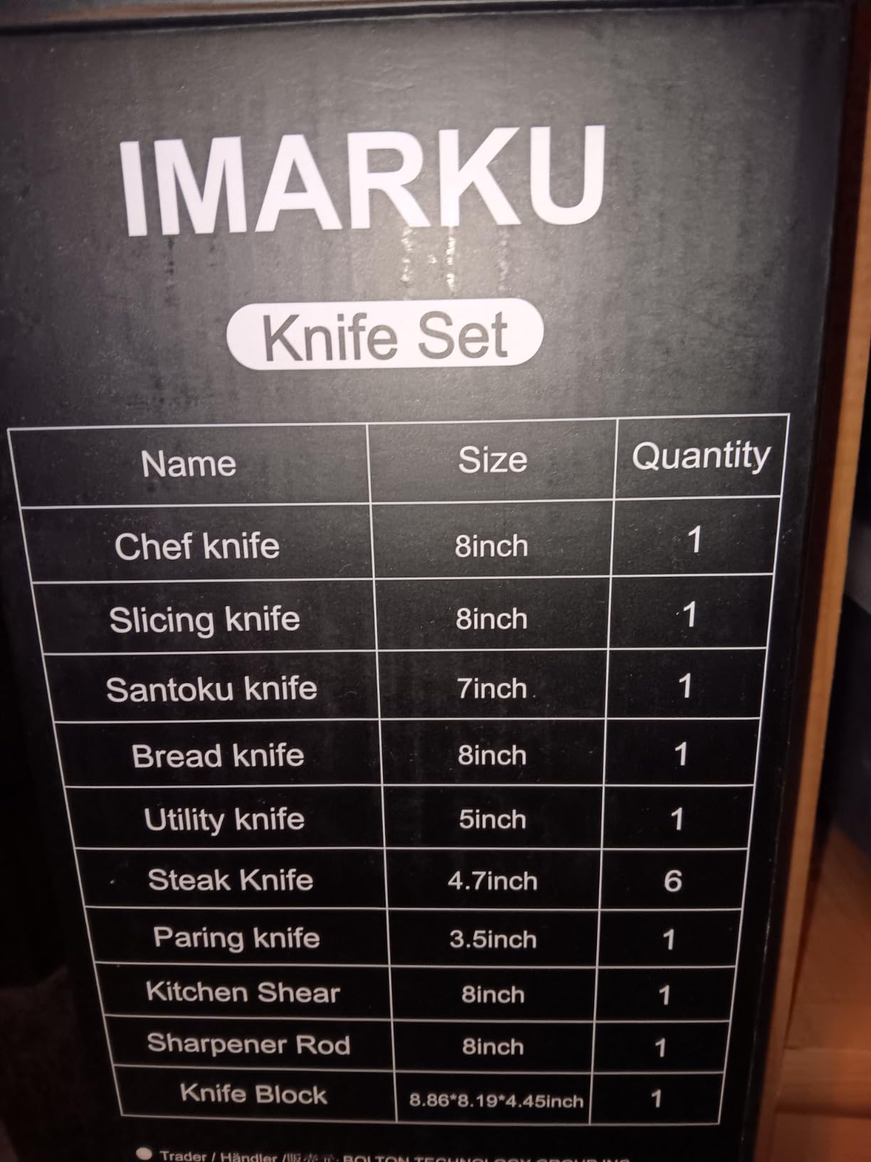 imarku Knife Set - Kitchen Knife Set 15 Pieces Japanese Stainless Steel Knife Block Set with Sharpener - Dishwasher Safe Kitchen's Knives - Ultra Sharp Chef Knife Set for Kitchen - Customer Photo 1