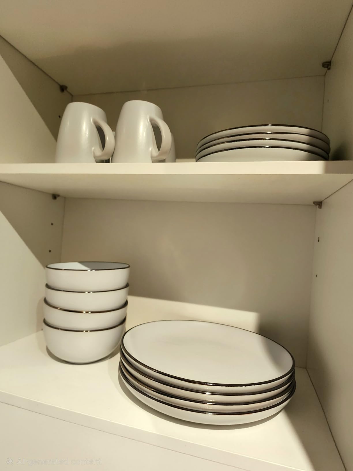 Gibson Home Rockaway 12-Piece Round Stoneware Dinnerware Set, Service for 4 - White Plates and Bowls, Modern Matte Finish, Microwave & Dishwasher Safe Customer Review Gibson Home Rockaway 12-Piece Round Stoneware Dinnerware Set, Service for 4 - White Plates and Bowls, Modern Matte Finish, Microwave & Dishwasher Safe - Customer Photo 1