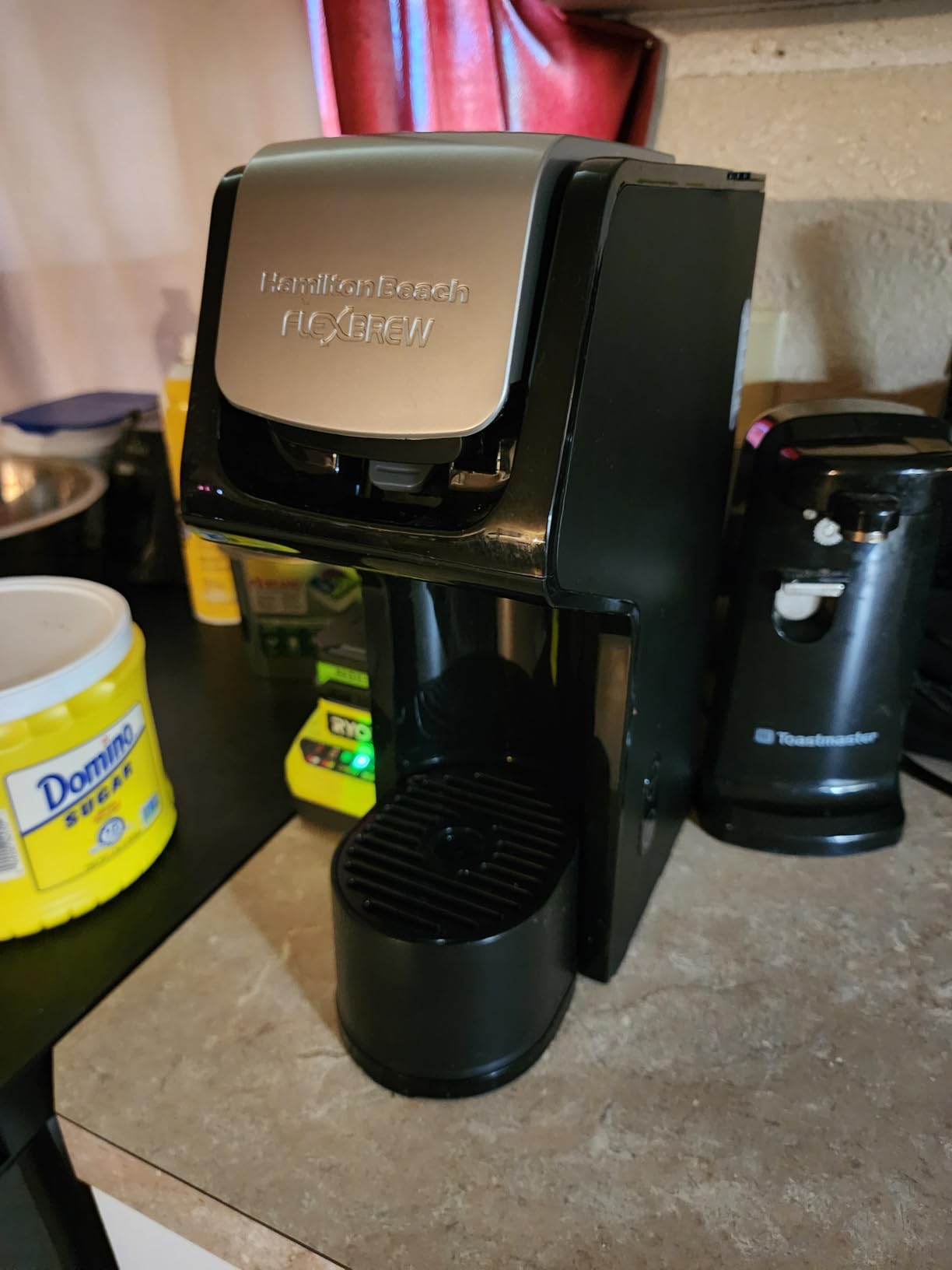 Hamilton Beach FlexBrew Single Serve Coffee Maker, Coffee Machine Compatible with Pod Packs and Grounds, Black Next Gen (49900) Customer Review Hamilton Beach FlexBrew Single Serve Coffee Maker, Coffee Machine Compatible with Pod Packs and Grounds, Black Next Gen (49900) - Customer Photo 1