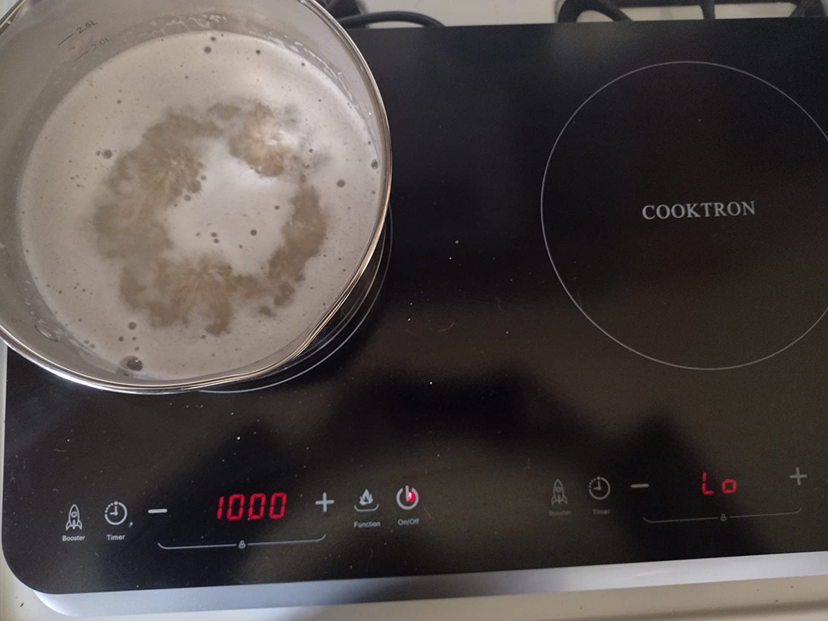 Double Induction Cooktop Burner with Fast Warm-Up Mode, 1800w 2 Burner with 10 Temperature 9 Power Settings, Portable Dual Induction Cooker Cooktop with Child Safety Lock & Timer Customer Review Double Induction Cooktop Burner with Fast Warm-Up Mode, 1800w 2 Burner with 10 Temperature 9 Power Settings, Portable Dual Induction Cooker Cooktop with Child Safety Lock & Timer - Customer Photo 3