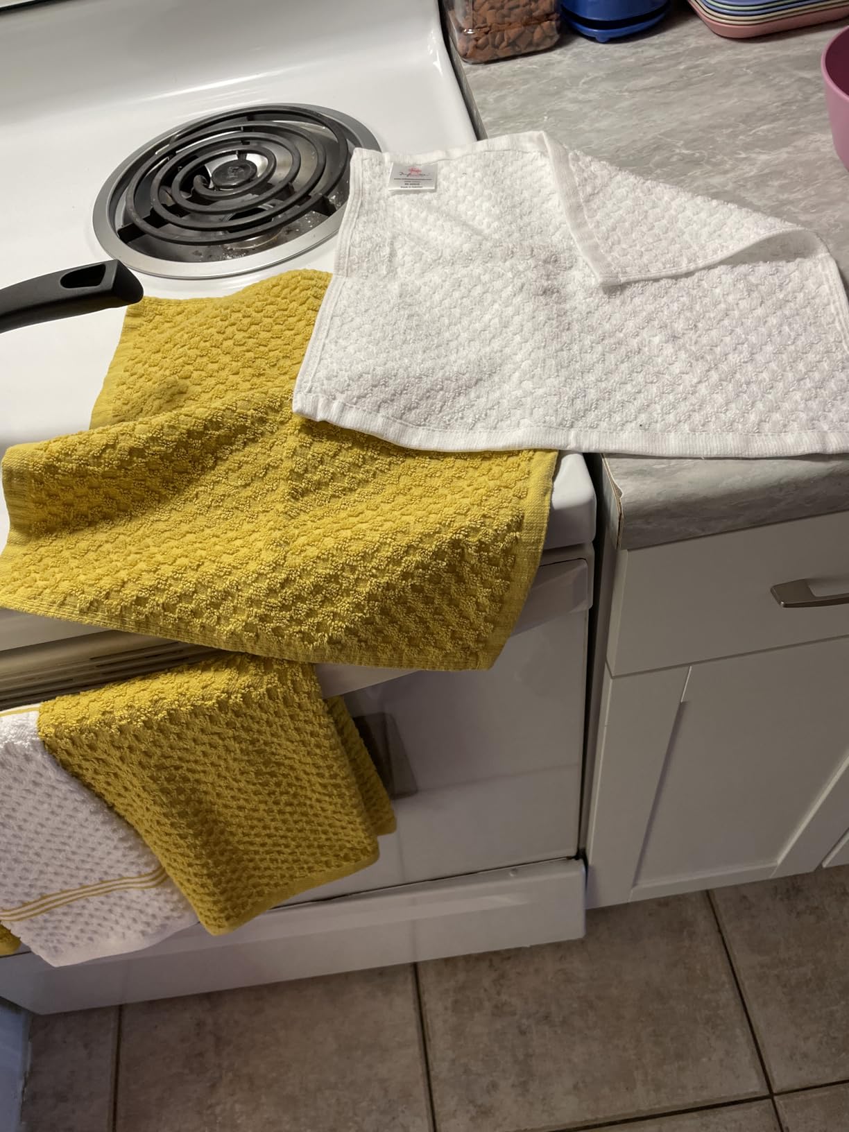 Infinitee Xclusives 100% Cotton Kitchen Towels - 15x25 Inch Ultra Soft Tea Towel, Super Absorbent Terry Dish Towels for Kitchen Linens Customer Review Infinitee Xclusives 100% Cotton Kitchen Towels - 15x25 Inch Ultra Soft Tea Towel, Super Absorbent Terry Dish Towels for Kitchen Linens - Customer Photo 2