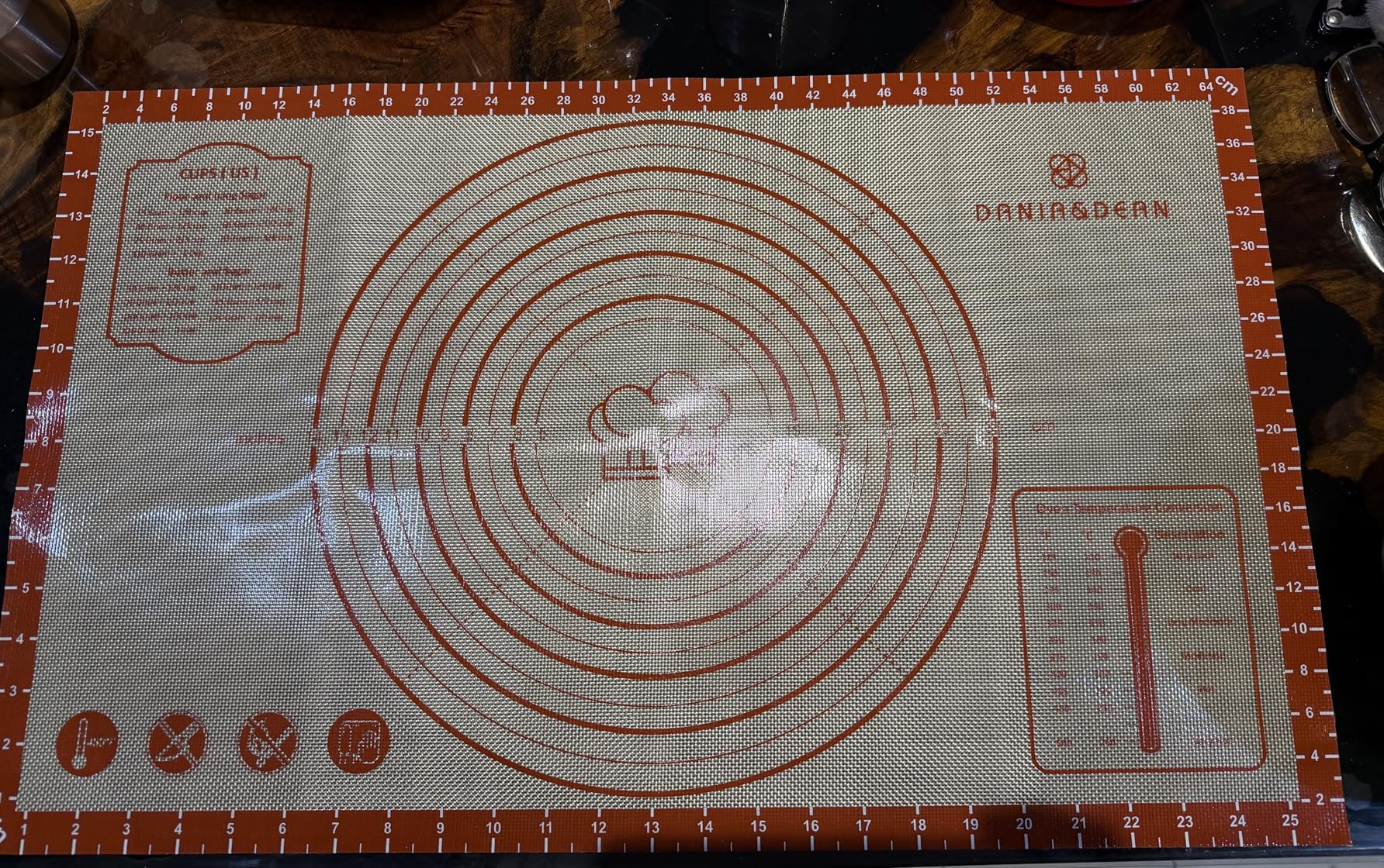 26x16 Inch Extra Thick Silicone Baking Mat with Measurements, Non-slip and Reusable - For Cookies, Bread, Pastry - Customer Photo 2