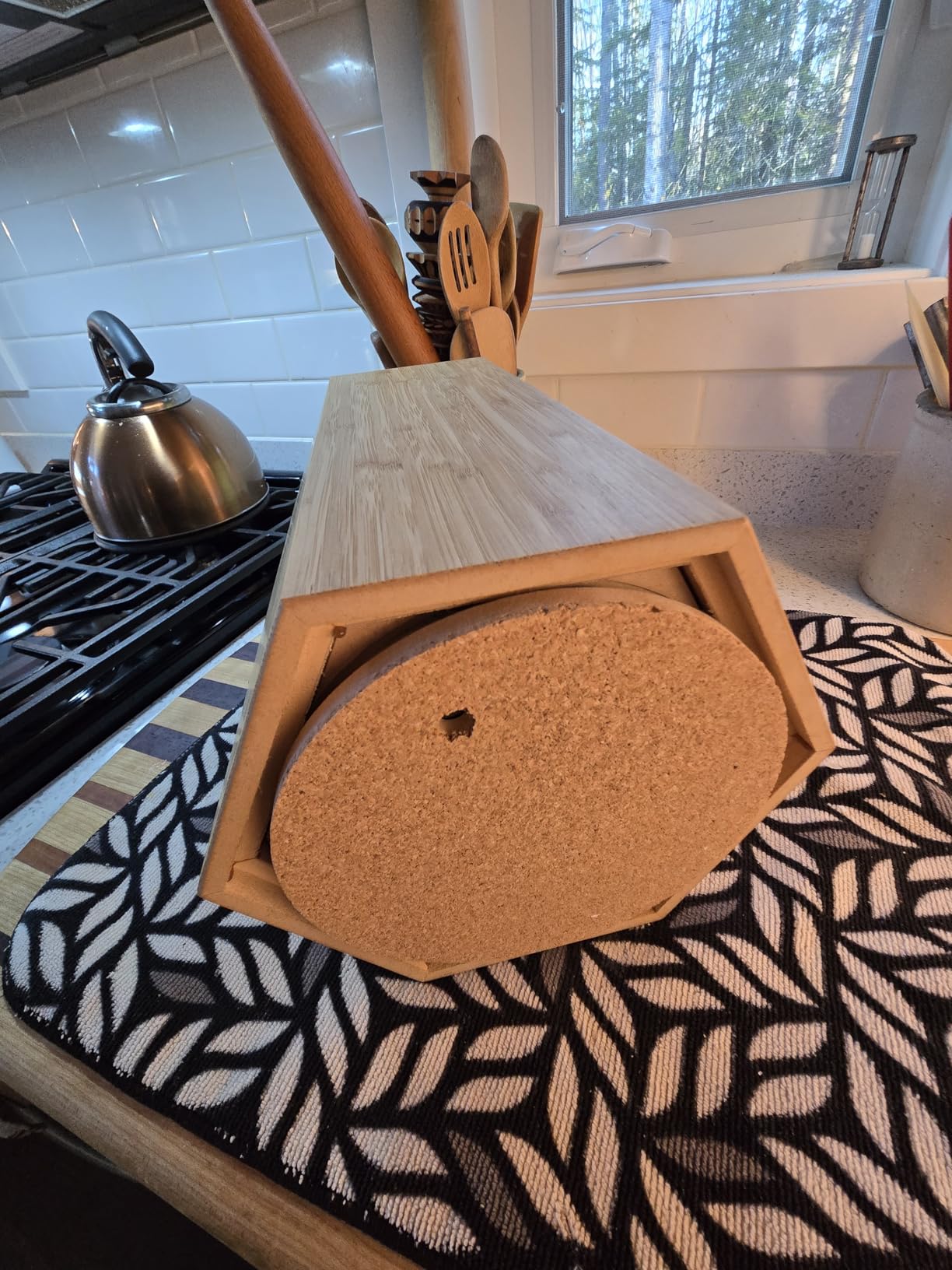 360KnifeBlock MAX (walnut) ROTATING Magnetic Knife Block - MAX 12 inch tall with an array of top slots SeriousEats/Food&Wine/ATK BEST Universal Knife Block - handmade in Washington - Customer Photo 2