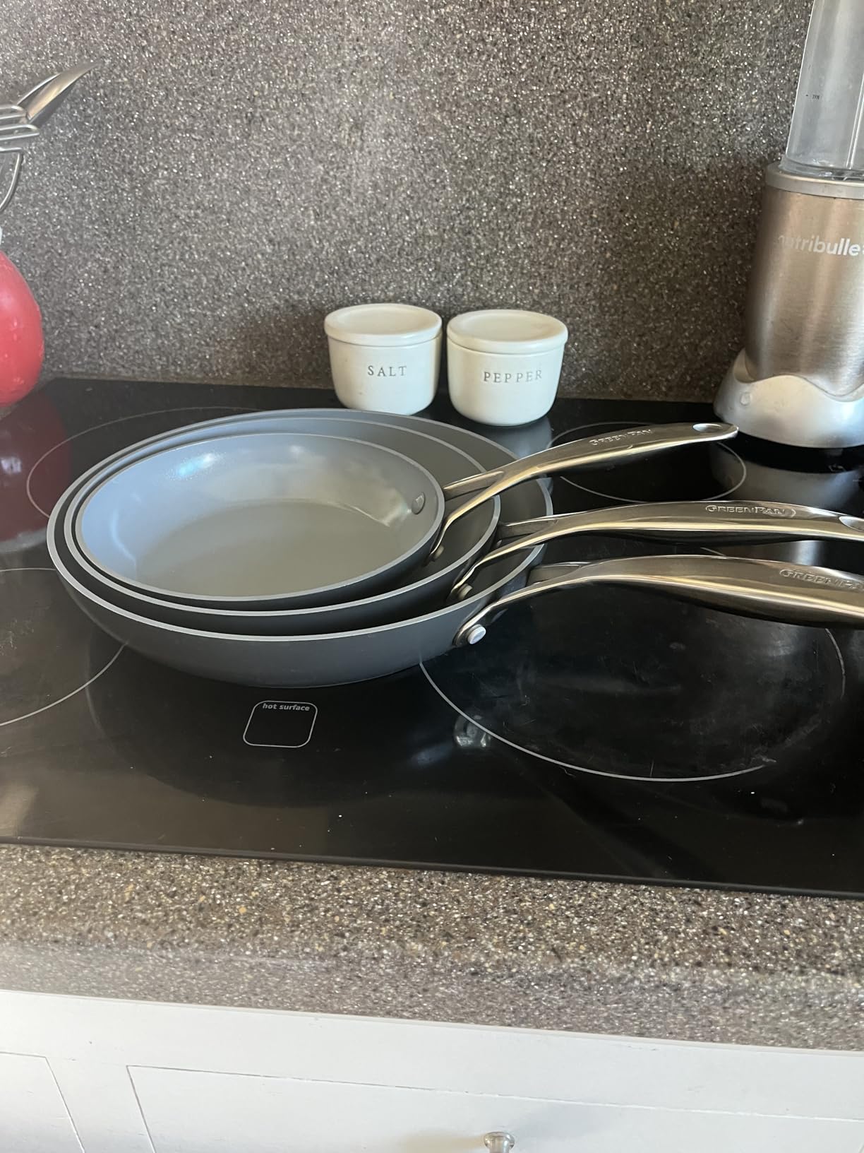 GreenPan Valencia Pro Hard Anodized 3 Piece Fry Pan Skillet Set, Ceramic Nonstick 8\