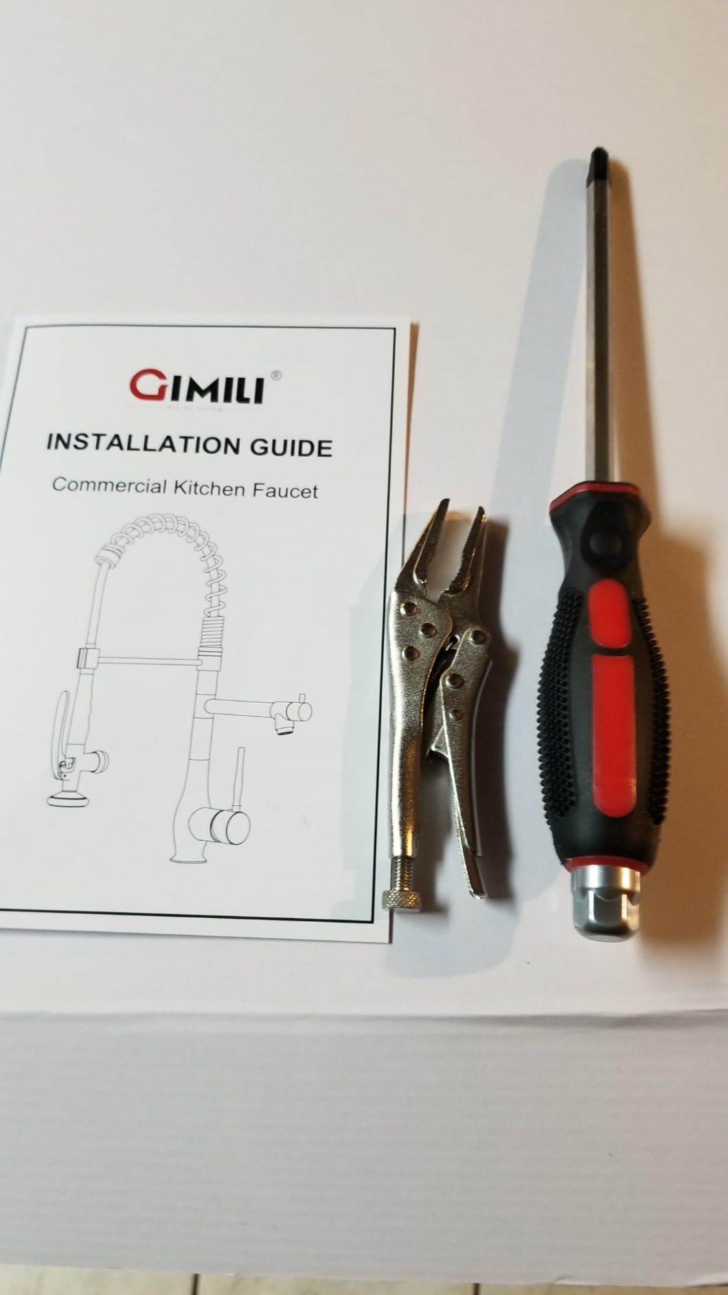 GIMILI Brushed Gold Kitchen Faucet with Pull Down Sprayer Single Handle High Pressure Brass Kitchen Sink Faucet Commercial Double-Headed Kitchen Faucets Sink with Deck Plate - Customer Photo 1