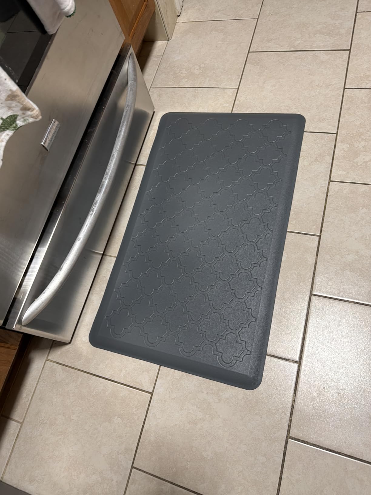 Kitchen Mat [2 PCS] Cushioned Anti-Fatigue Floor Mat, Waterproof Non-Skid Ergonomic Comfort Foam Rugs, Standing Mat for Kitchen, Floor,Office, Sink, Laundry(Grey) - Customer Photo 2