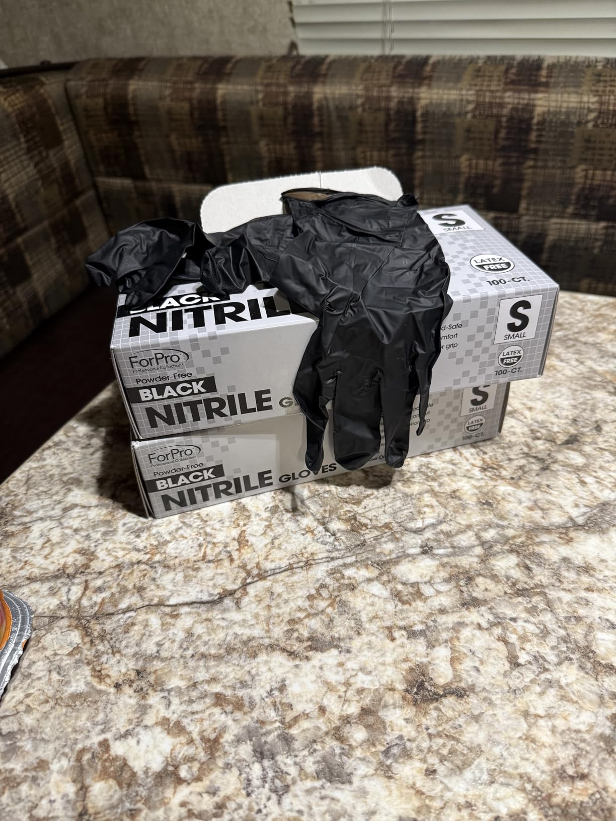 ForPro Disposable Nitrile Gloves, Chemical Resistant, Powder-Free, Latex-Free, Non-Sterile, Food Safe, 4 Mil Customer Review ForPro Disposable Nitrile Gloves, Chemical Resistant, Powder-Free, Latex-Free, Non-Sterile, Food Safe, 4 Mil - Customer Photo 2