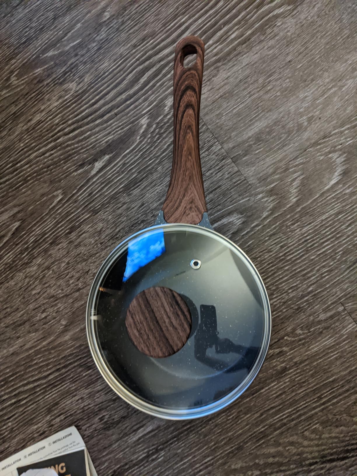 SENSARTE Nonstick Saucepan with Lid, 1.5 Quarts Small Pot with Swiss Granite Coating, Stay-cool Handle, Multipurpose Handy Sauce Pot, Induction Compatible, PFOA Free customer photo 1
