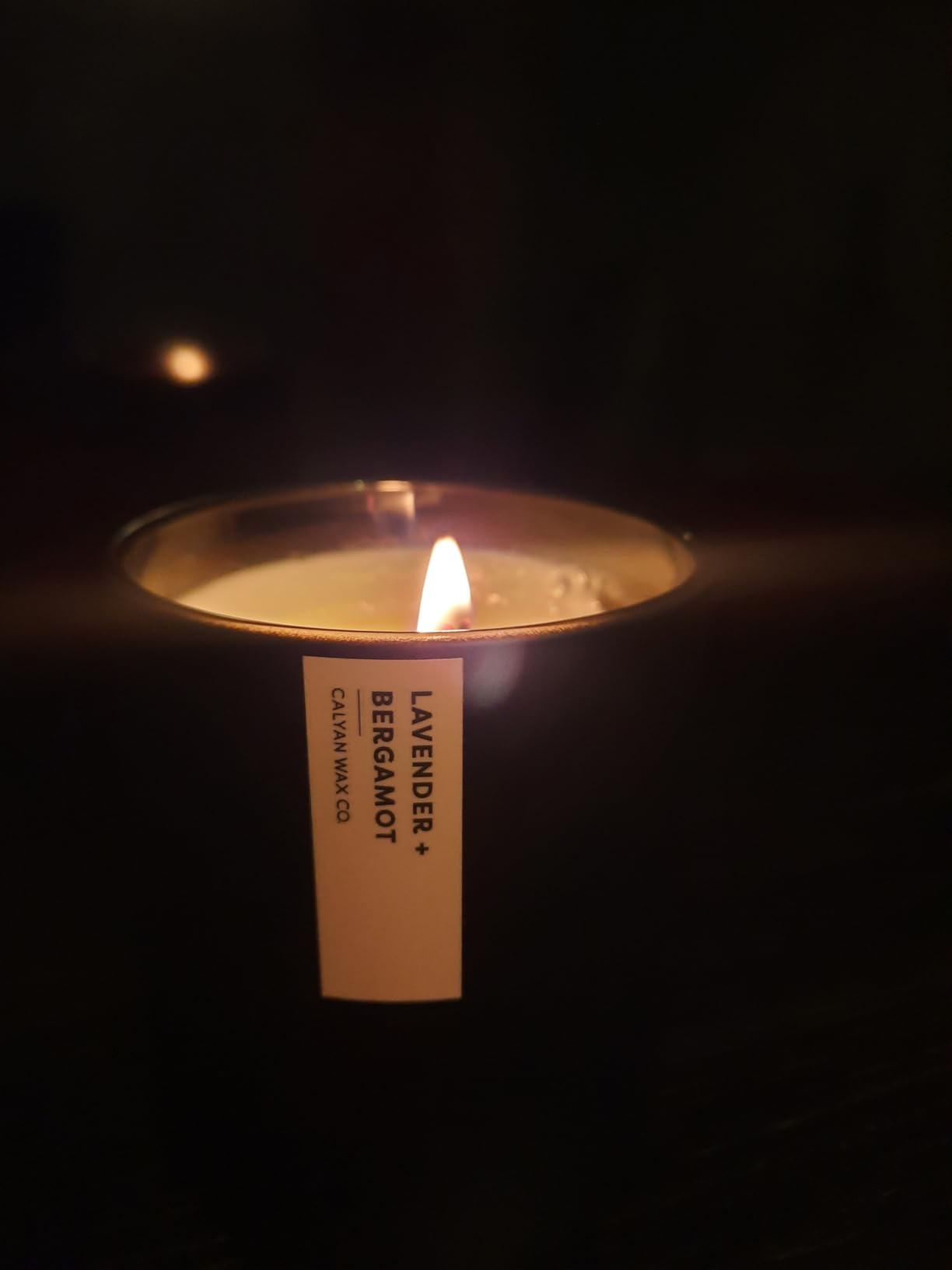 Calyan Wax Co. Smoke & Leather Scented Candle - 75 Hour Burn - Luxury Non Toxic Soy Wax Candles - Long Lasting Black Tumbler Jar Candle for Home - 10.2oz - Customer Photo 1