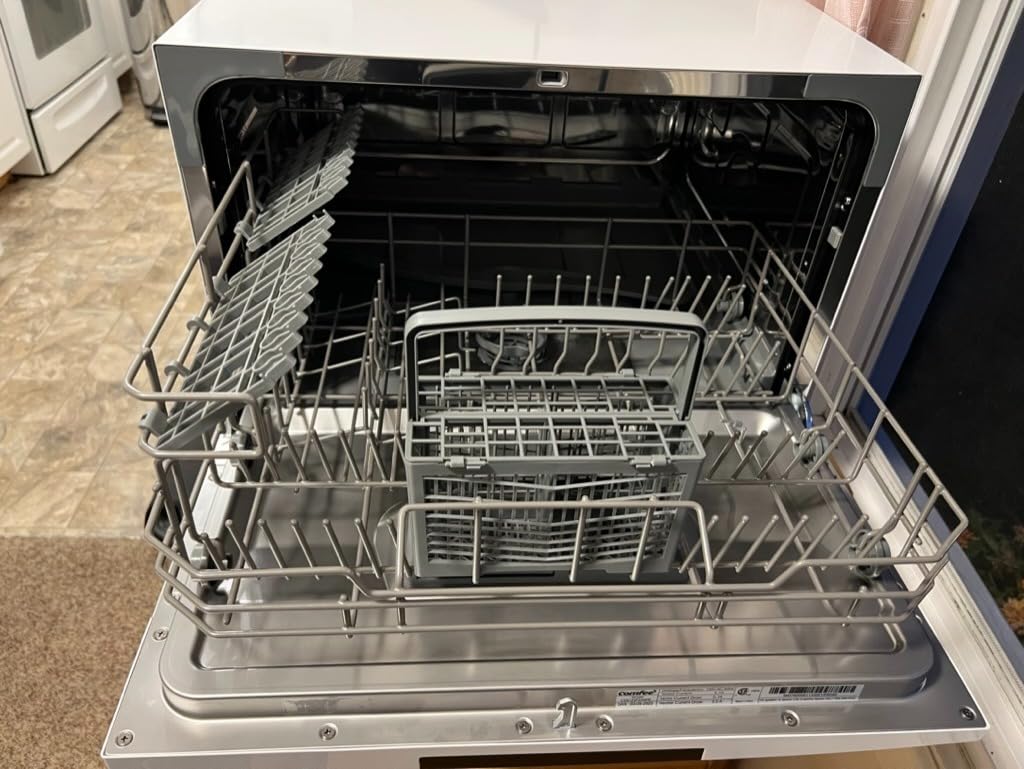 COMFEE' Countertop Dishwasher, Energy Star Portable Dishwasher, 6 Place Settings & 8 Washing Programs, Speed, Baby-Care, ECO& Glass, Dish Washer for Dorm, RV& Apartment, Black - Customer Photo 2
