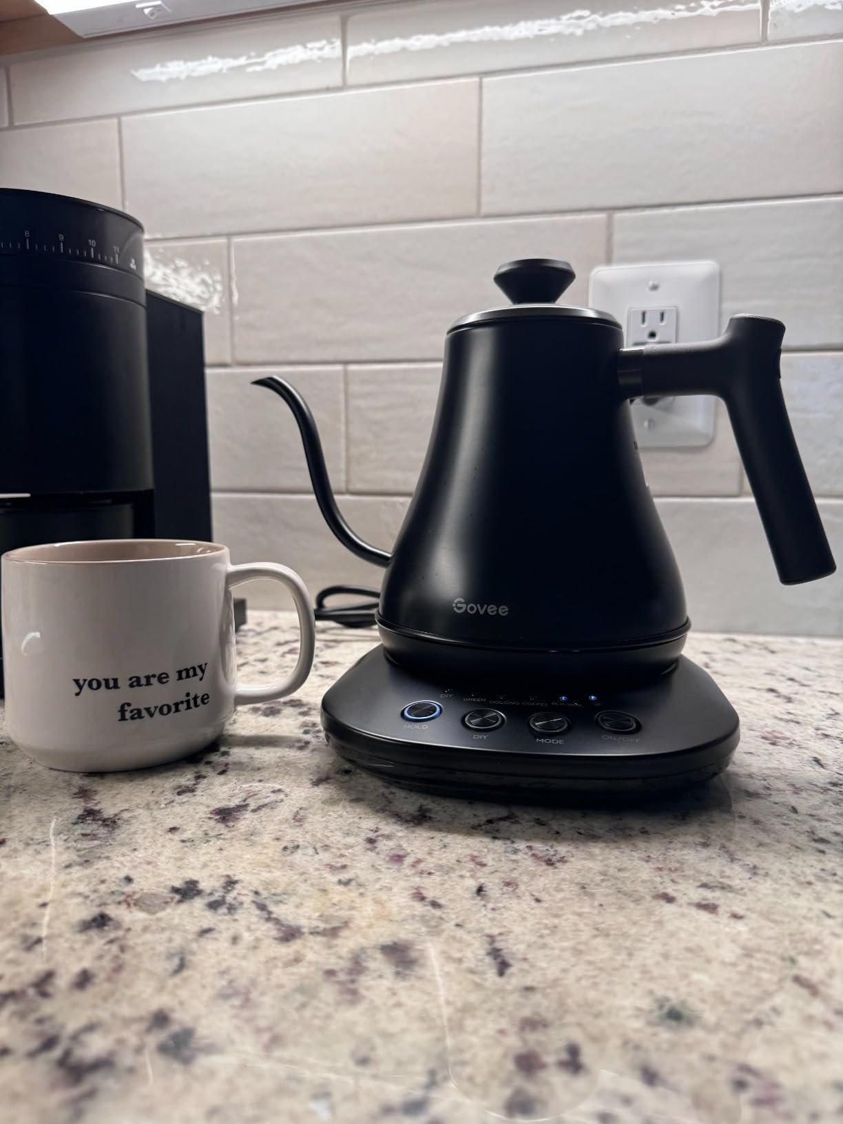 Govee Smart Electric Kettle, WiFi Variable Temperature Gooseneck Pour Over Kettle and Tea Kettle, Alexa Control, 1200W Quick Heating, 100% Stainless Steel, 0.8L, Matte Black - Customer Photo 3