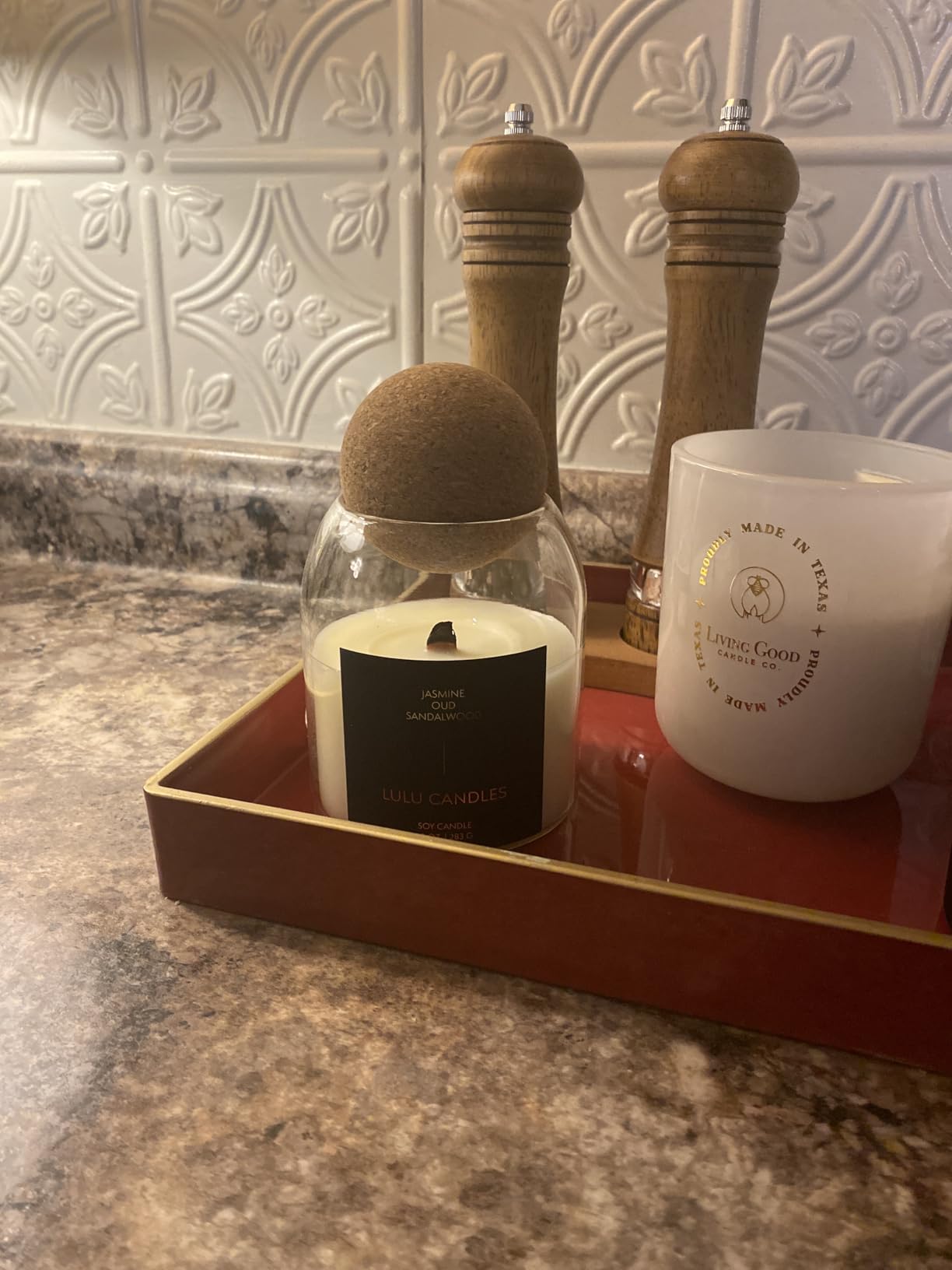 Lulu Candles | Leather & Tibetan Oud | Highly Scented Candles for Home - Soy Blend Jar Candle with 100% Cotton Wick - Slow Burning (6 Oz.) - Customer Photo 2