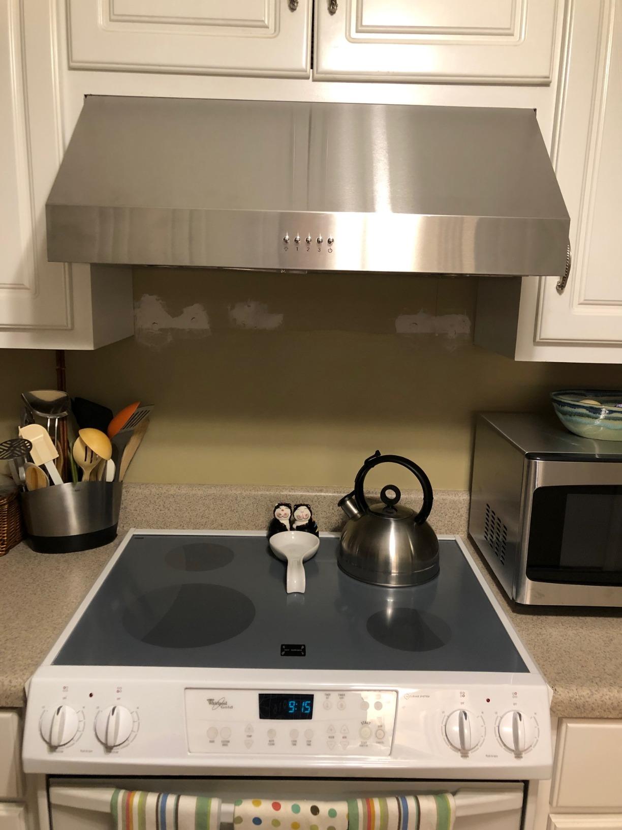 COSMO COS-36IRHP 36 in. Lumin Collection 380 CFM Ducted Insert Range Hood, Button Controls, LED Lights, Stainless Steel - Customer Photo 3
