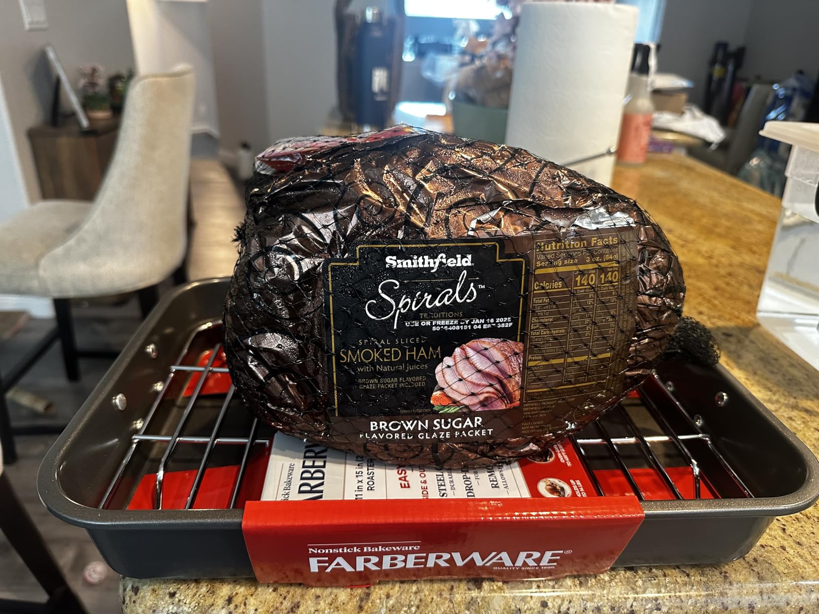 Farberware Classic Traditions Stainless Steel Roaster/Roasting Pan with Rack, 17 Inch x 12.25 Inch - Customer Photo 1