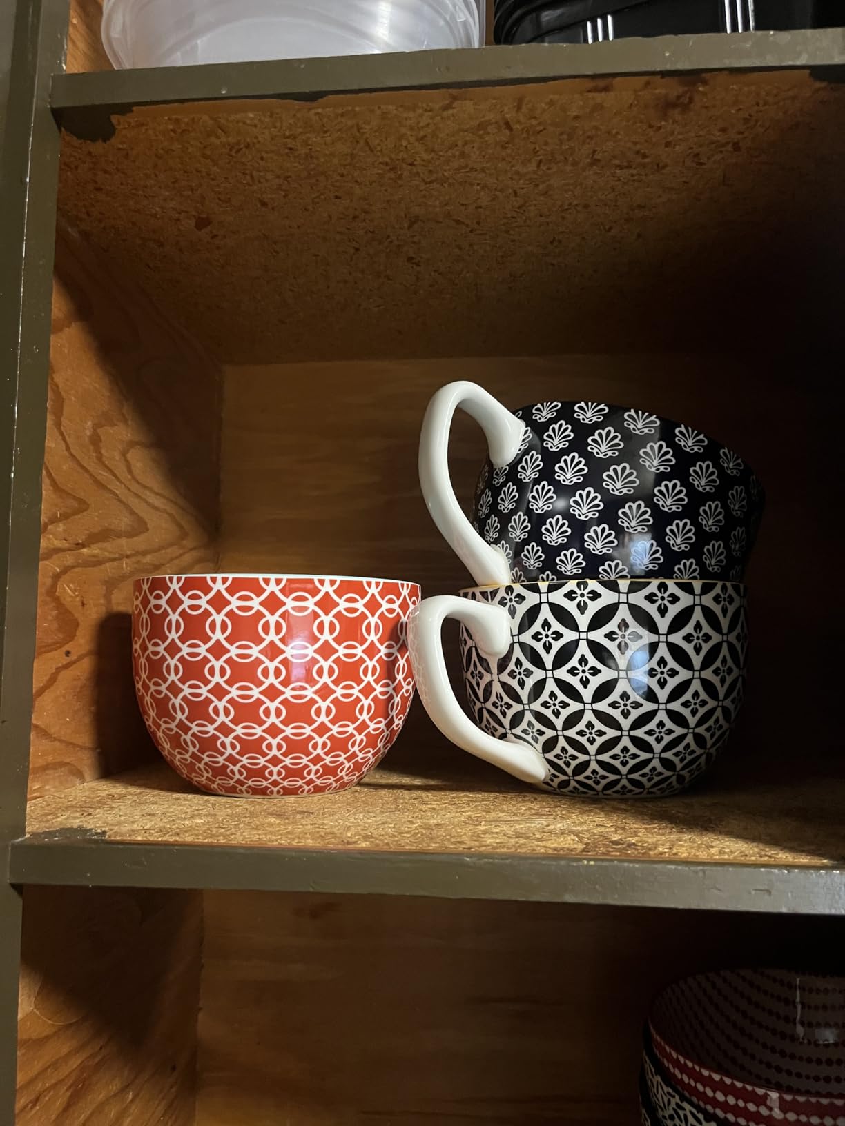 DOWAN Mosaian Soup Mugs, 24oz Large Coffee Mugs Set of 4, Soup Mugs With Handles, Ceramic Mugs for Soup/Coffee/Cereal/Latte, Thanksgiving and Christmas Gifts for Family and Friends - Customer Photo 1