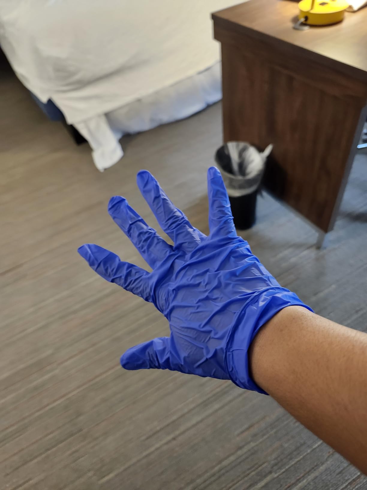 Inspire Cobalt Blue Nitrile Disposable Gloves | 4.5 Nitrile Safety Medical Exam Cooking Cleaning Disposable Chemo Gloves Customer Review Inspire Cobalt Blue Nitrile Disposable Gloves | 4.5 Nitrile Safety Medical Exam Cooking Cleaning Disposable Chemo Gloves - Customer Photo 2
